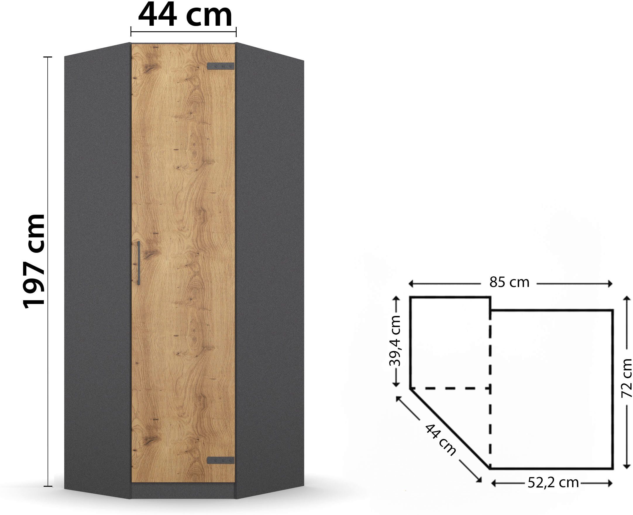 rauch Hoekkledingkast Holmes in industriële stijl