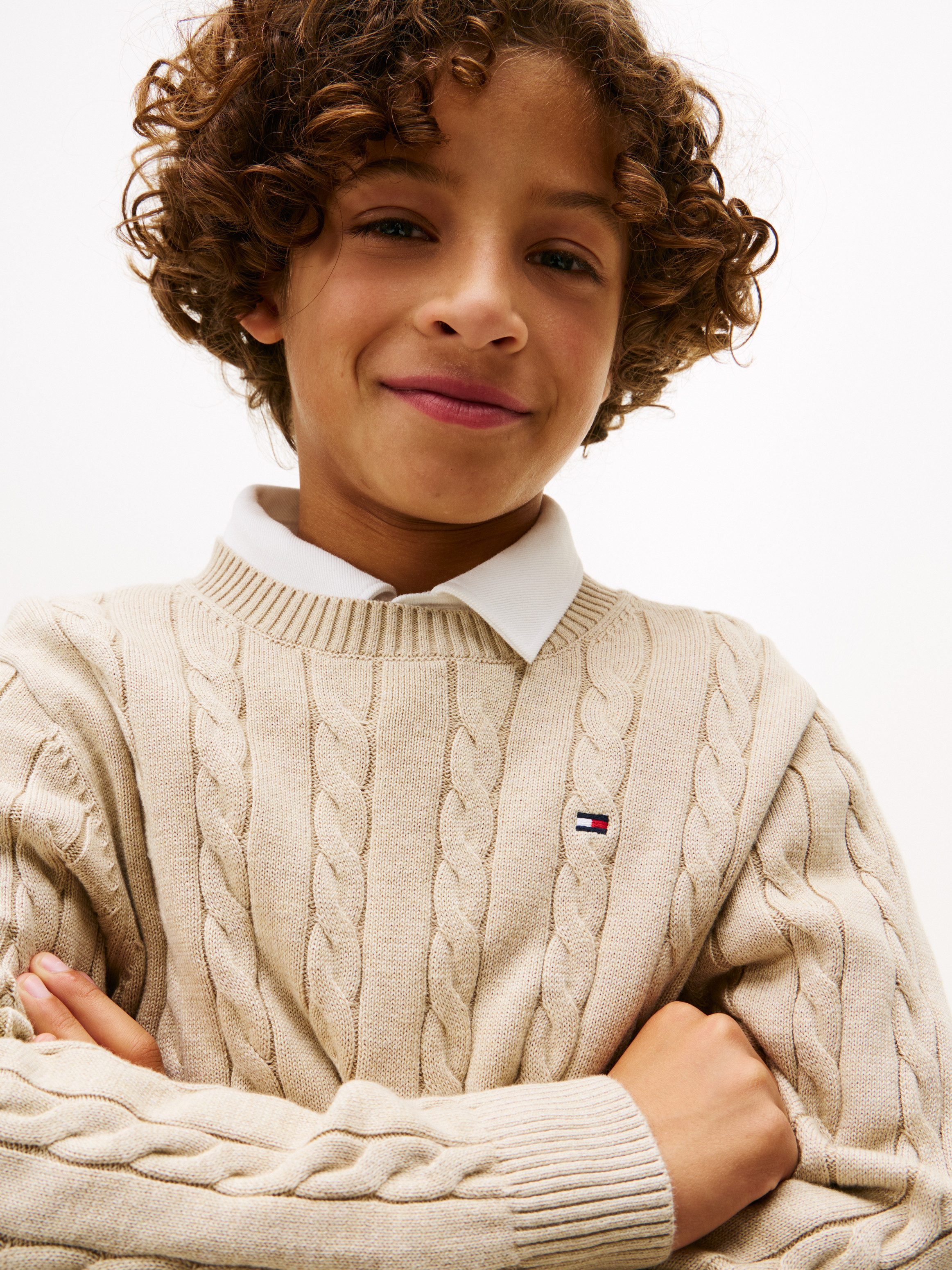 Tommy Hilfiger Gebreide trui COTTON CABLE SWEATER