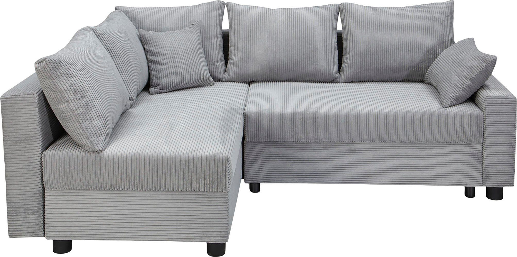 COLLECTION AB Hoekbank Parma L-vorm met slaapfunctie en bedlade, inclusief kussens, bonell-federkern