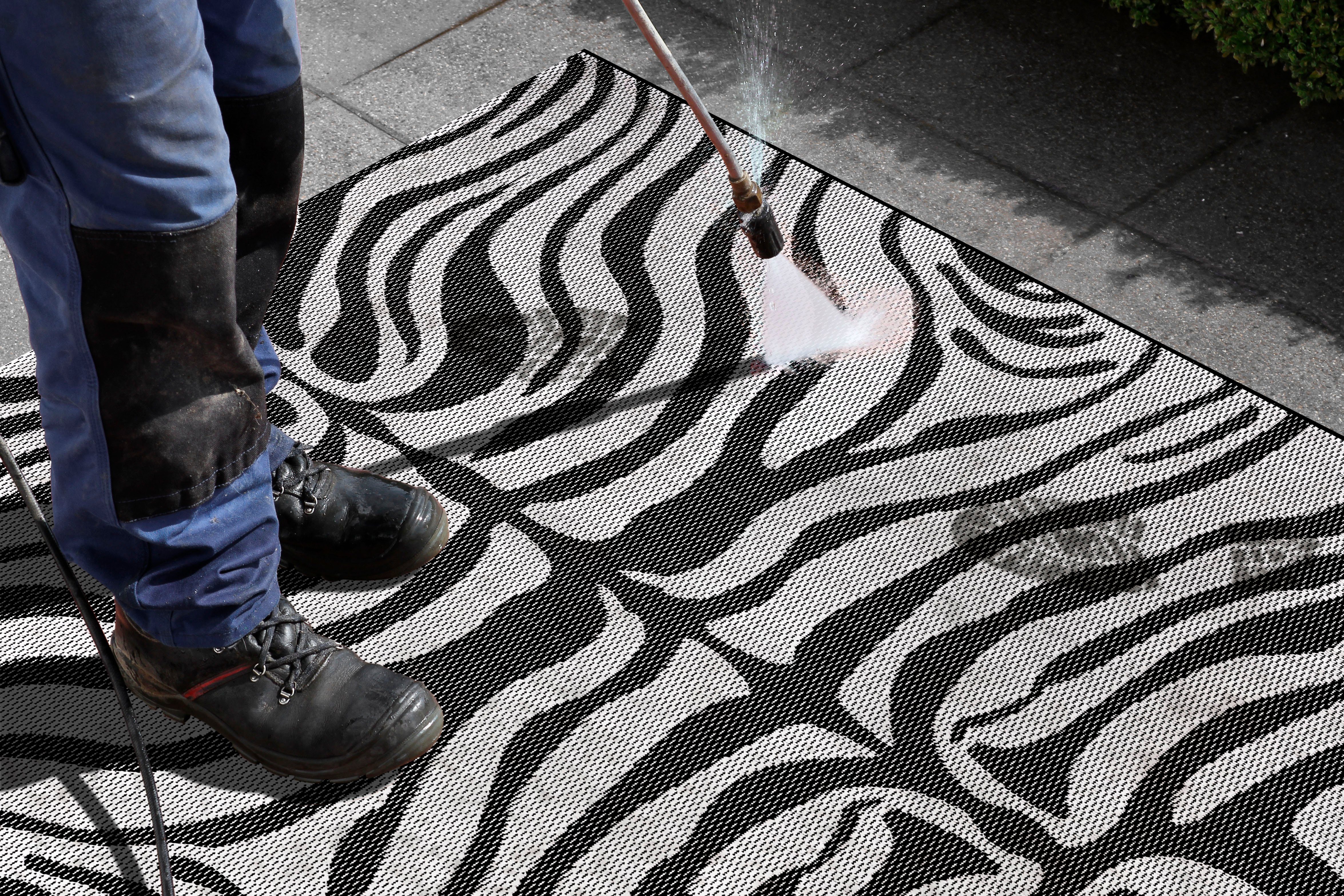 Home affaire Vloerkleed Zadie Zebradesign, robuust, gemakkelijk in onderhoud, platweefsel