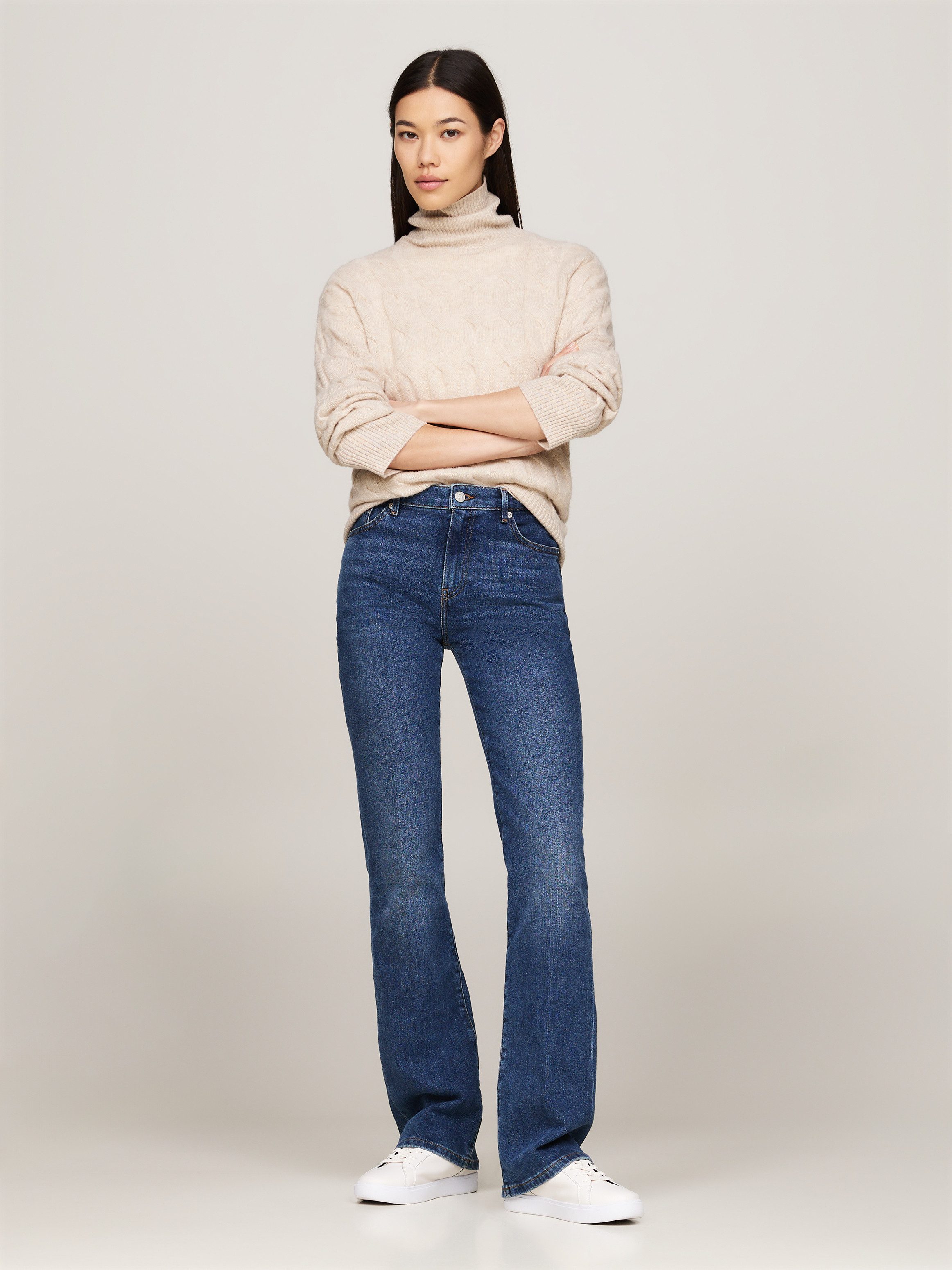 Tommy Hilfiger Bootcut jeans BOOTCUT RW CLER met logo-badge