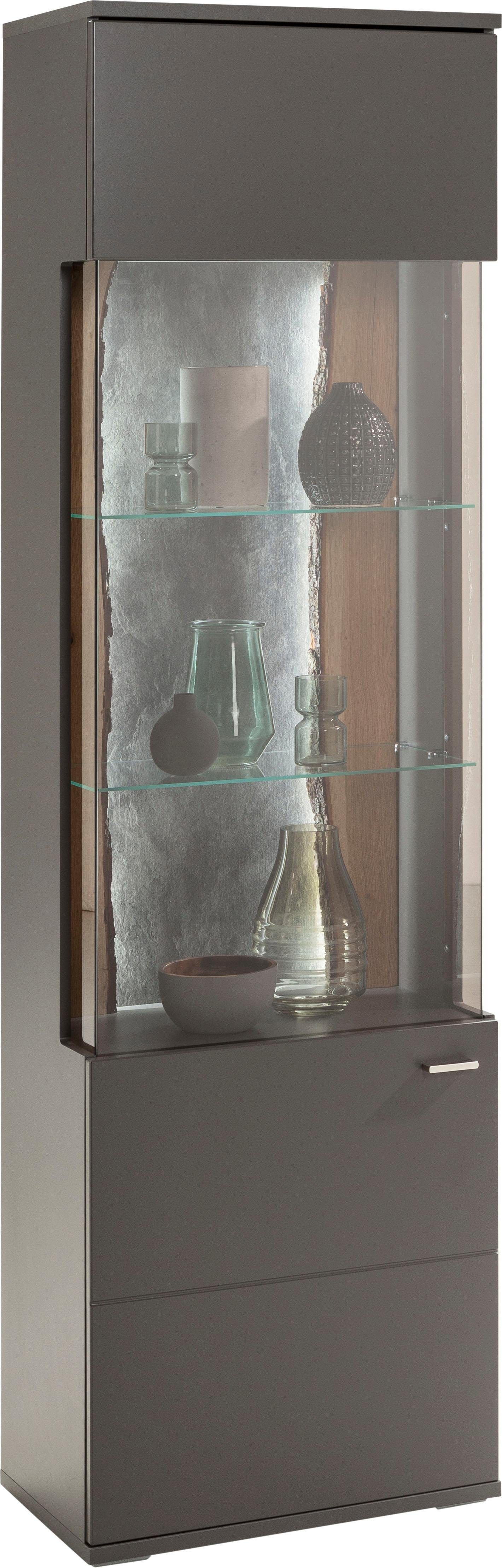 set one by Musterring Vitrinekast Tacoma Type 01, hoogte 207, 4 cm, met getinte glasdeur