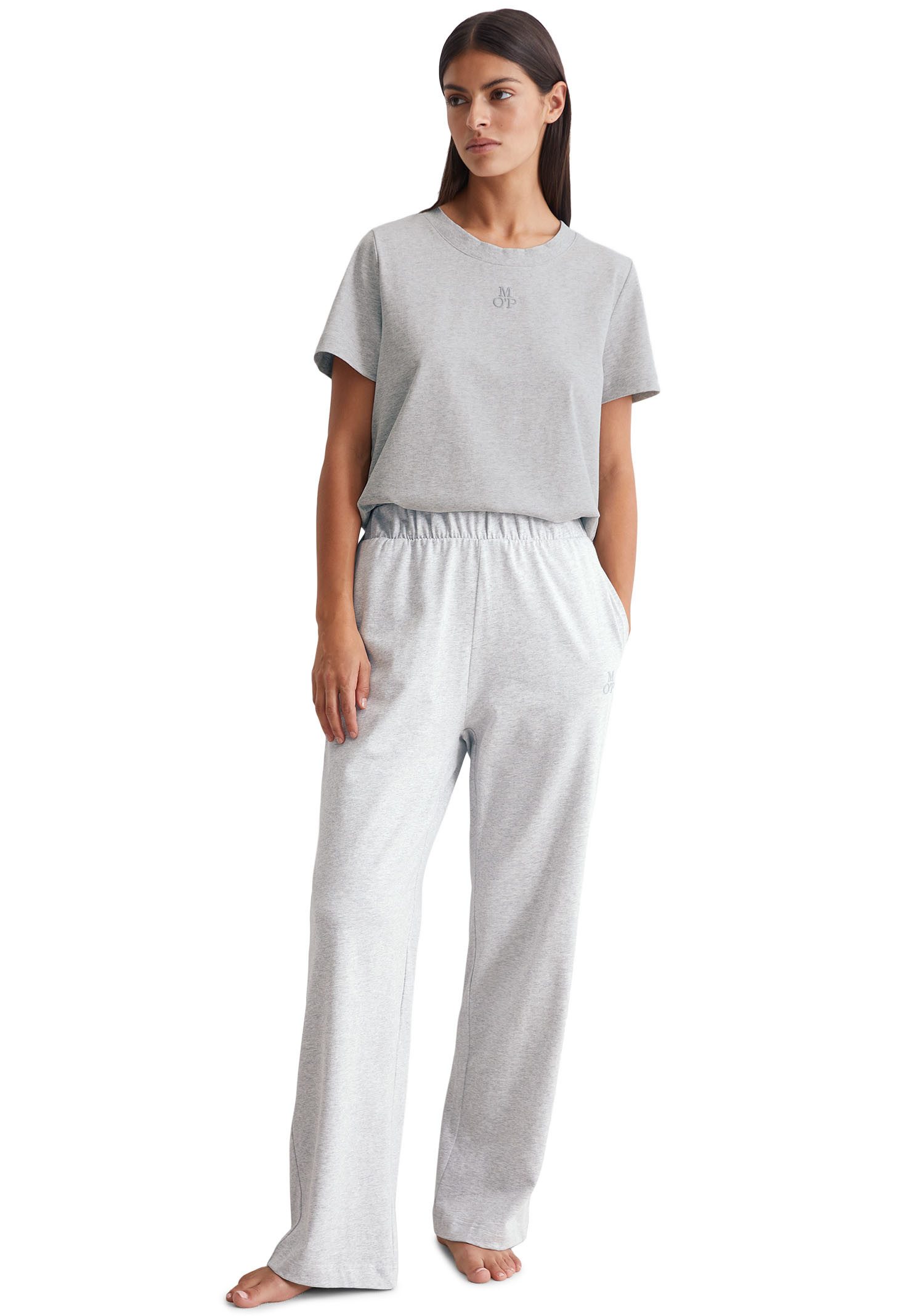 Marc O'Polo Loungebroek Heavy Jersey-Woven praktische insteekzakken opgestikte achterzak
