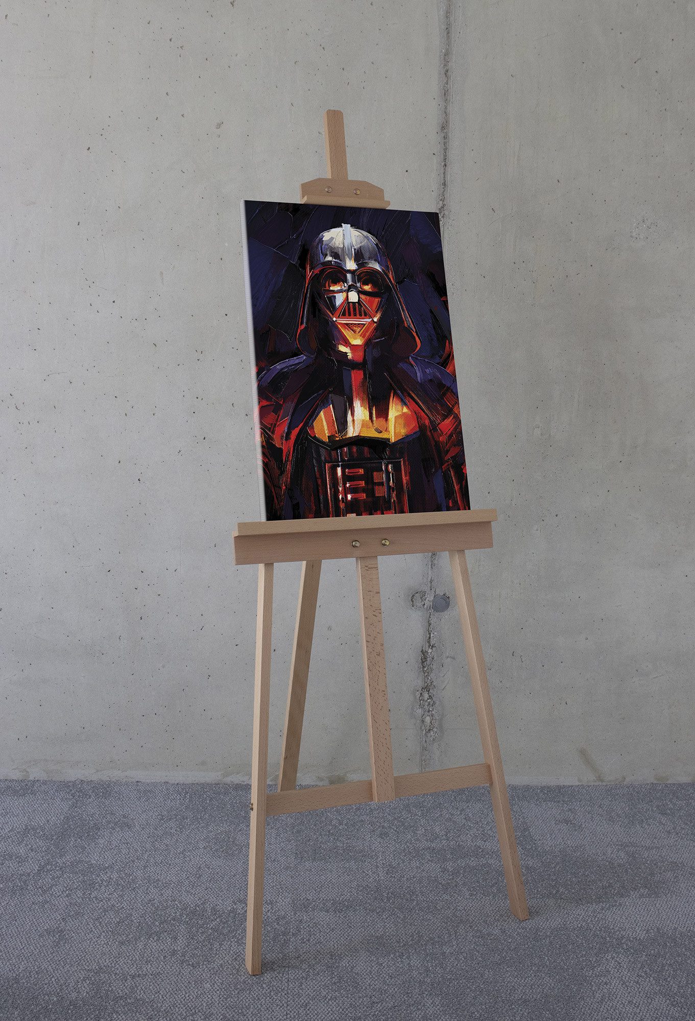 Komar Artprint op linnen Star Wars Darth Vader Flaming 400 x 260 cm (breedte x hoogte) - behang, vlies, woonkamer, slaapkamer (1 stuk)