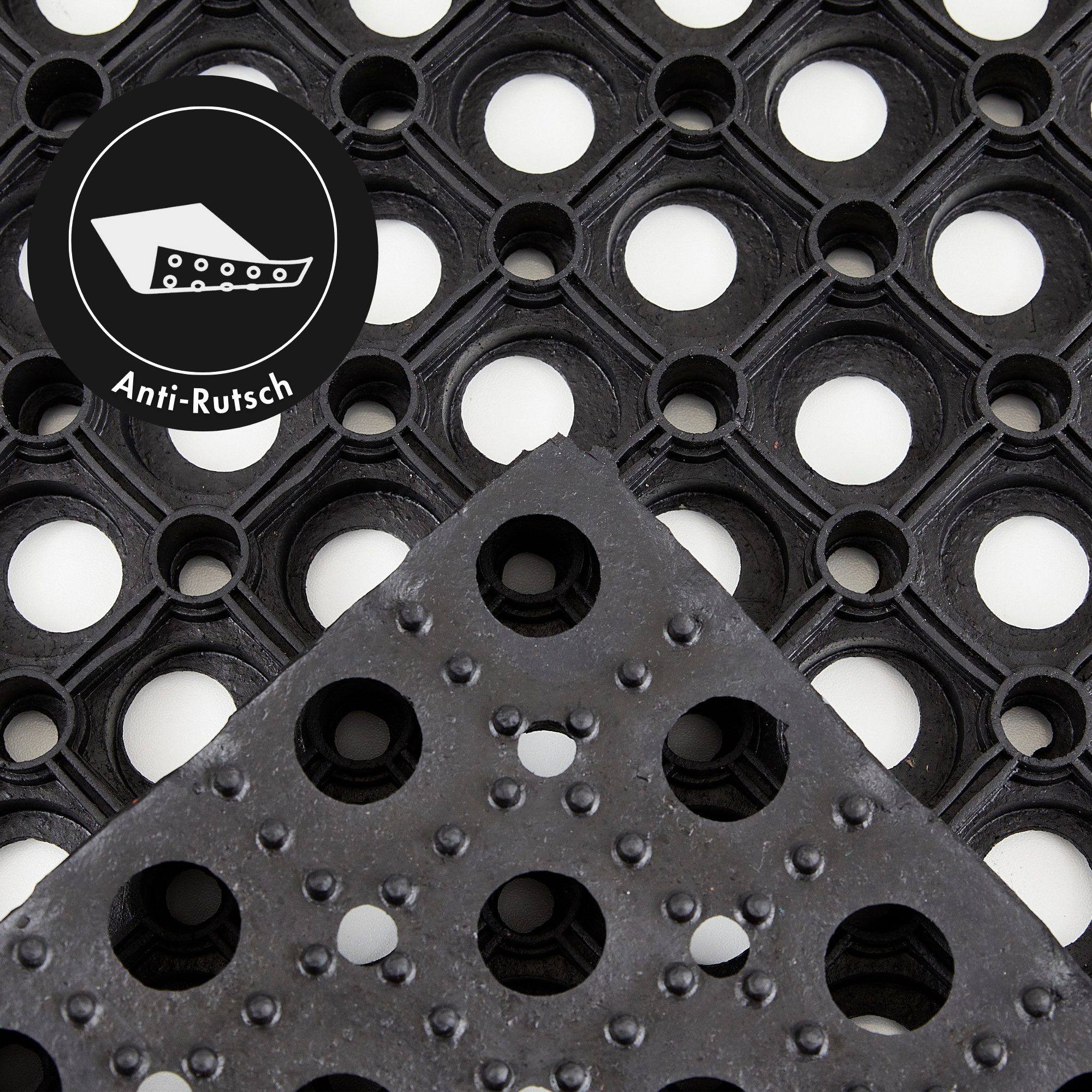 Andiamo Mat Rubber ringmat Inloopmat, geschikt voor binnen en buiten, bijzonder robuust