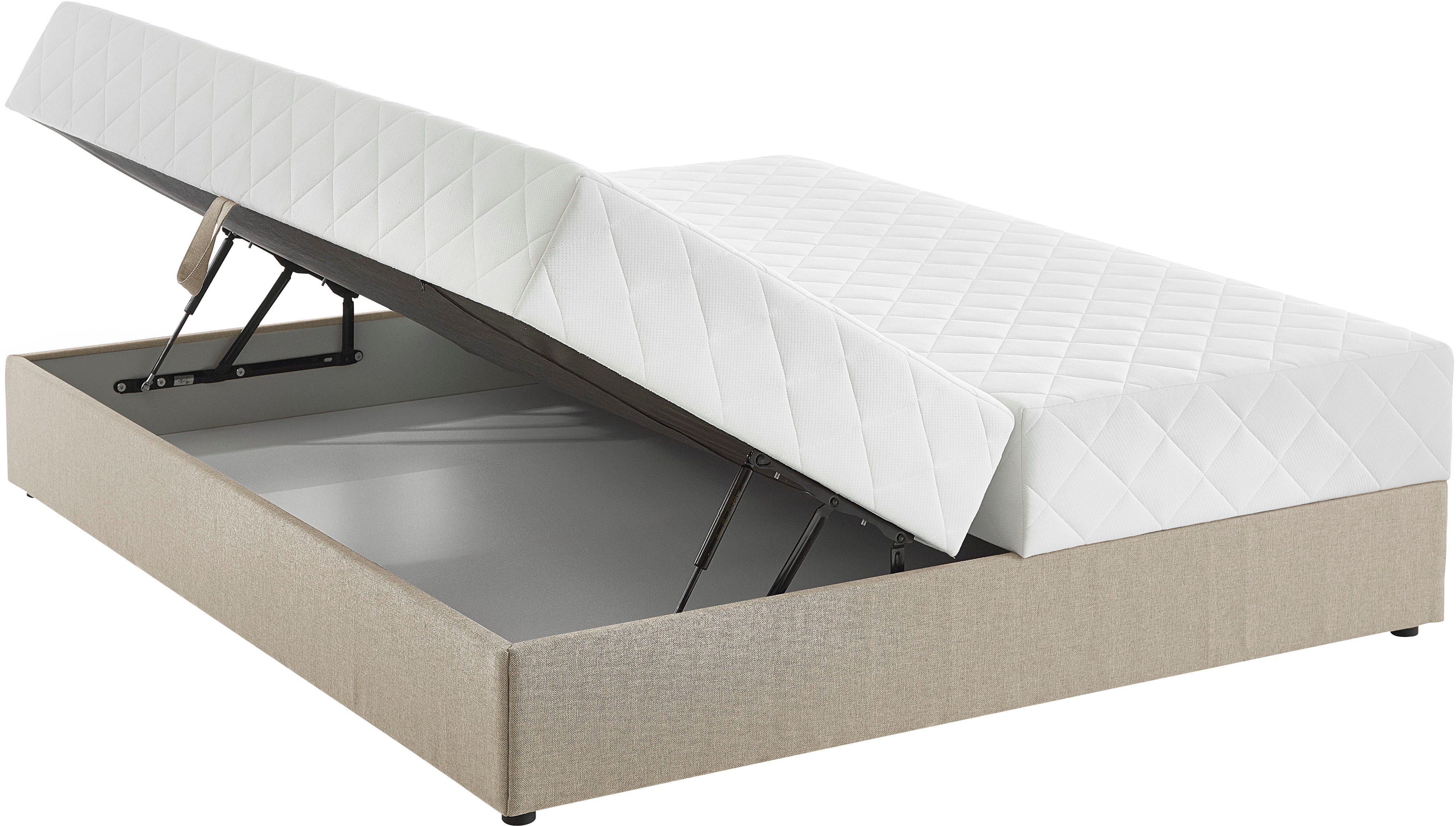ATLANTIC home collection Boxspring BELINA met pocketveringmatras en ruime bedlade
