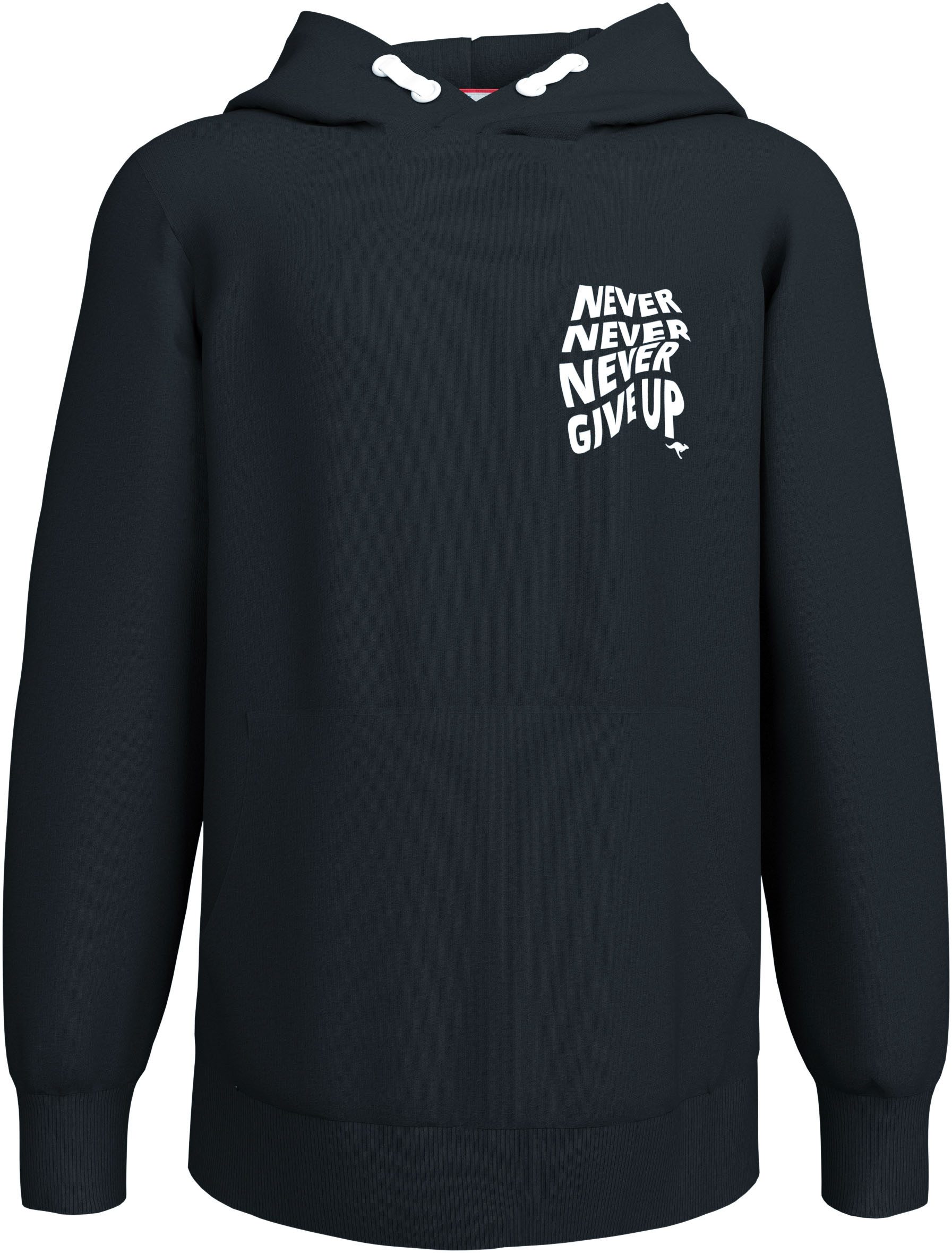 KangaROOS Hoodie Never give up jongens sweatshirts maat 152/158 zwart