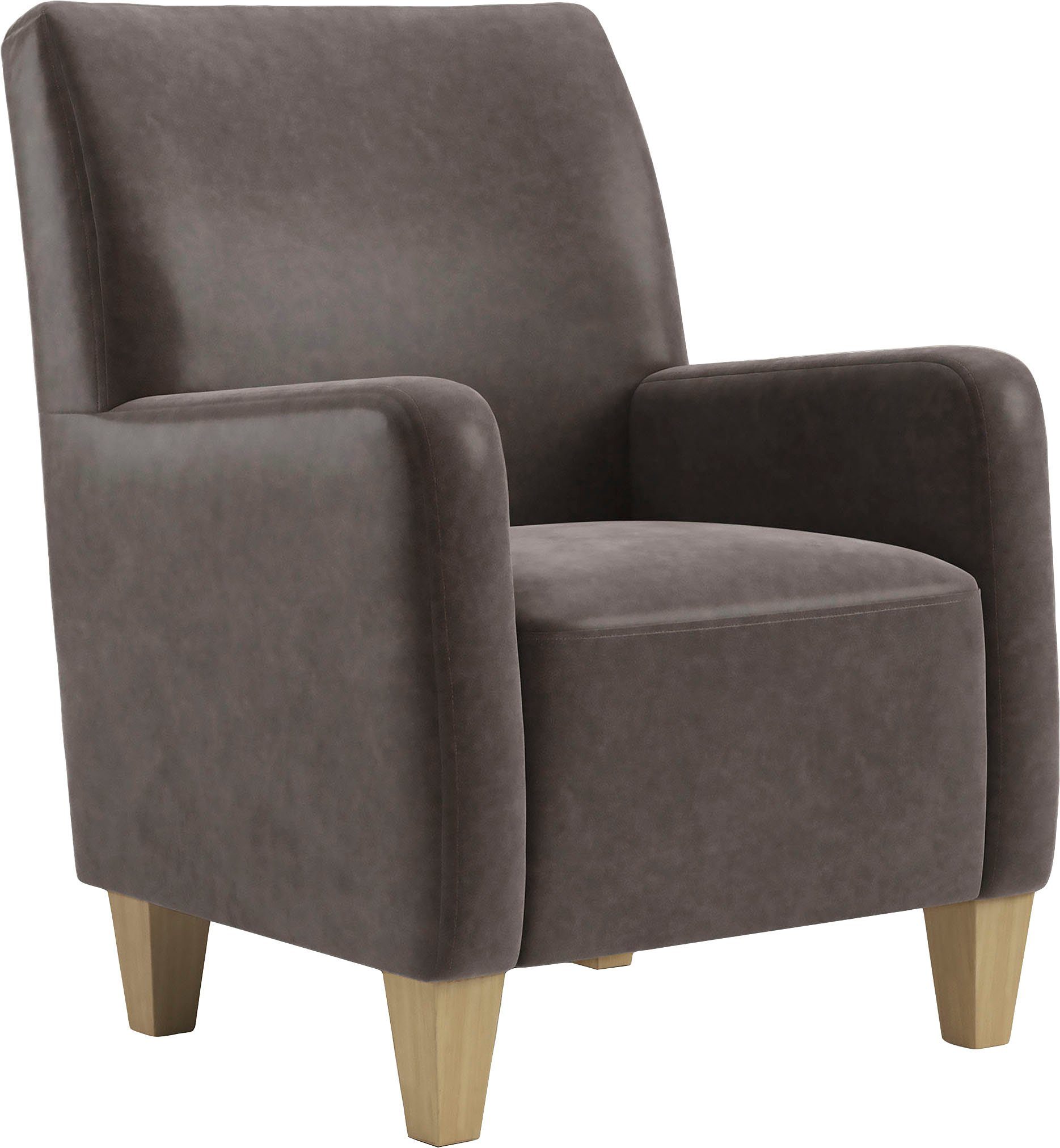Home affaire Fauteuil Viva met binnenvering, met beukenhouten poten