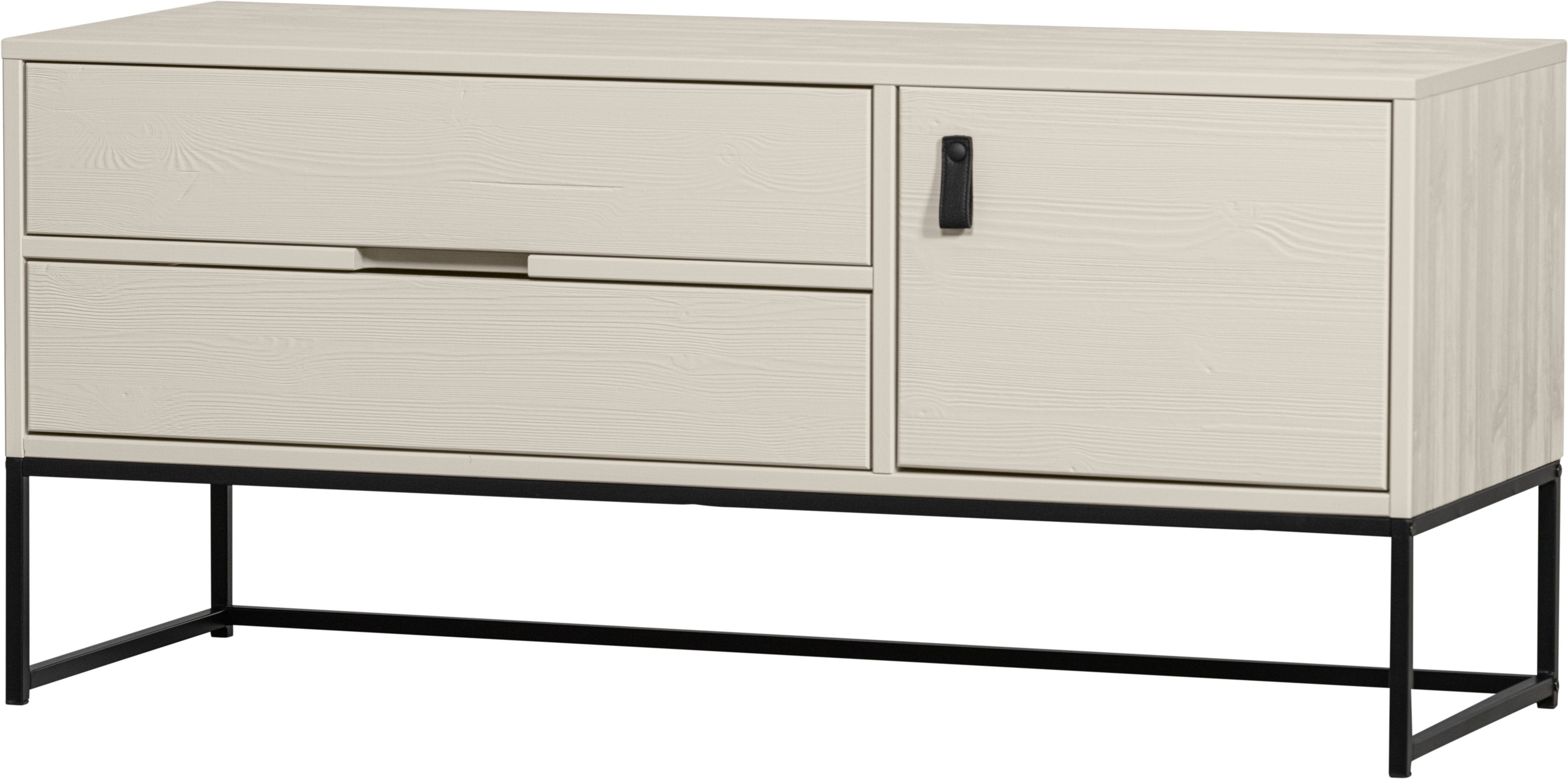 WOOOD Tv-meubel Silas TV-Lowboard Commode, 2 lades en 1 deur, veel opbergruimte, breedte 120 of 180 cm