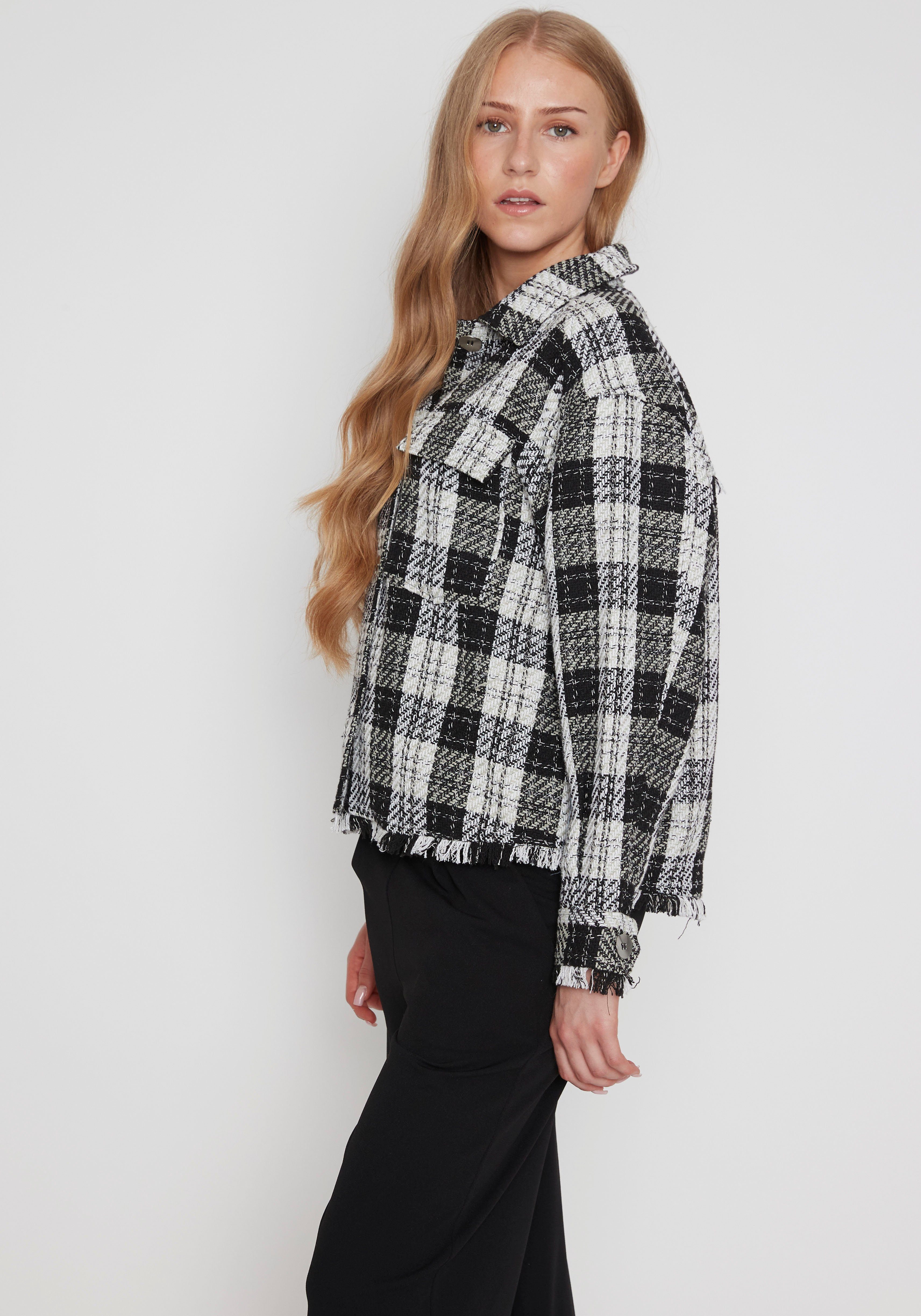 HaILYS Geruite blouse Modell: LS P BL Olive