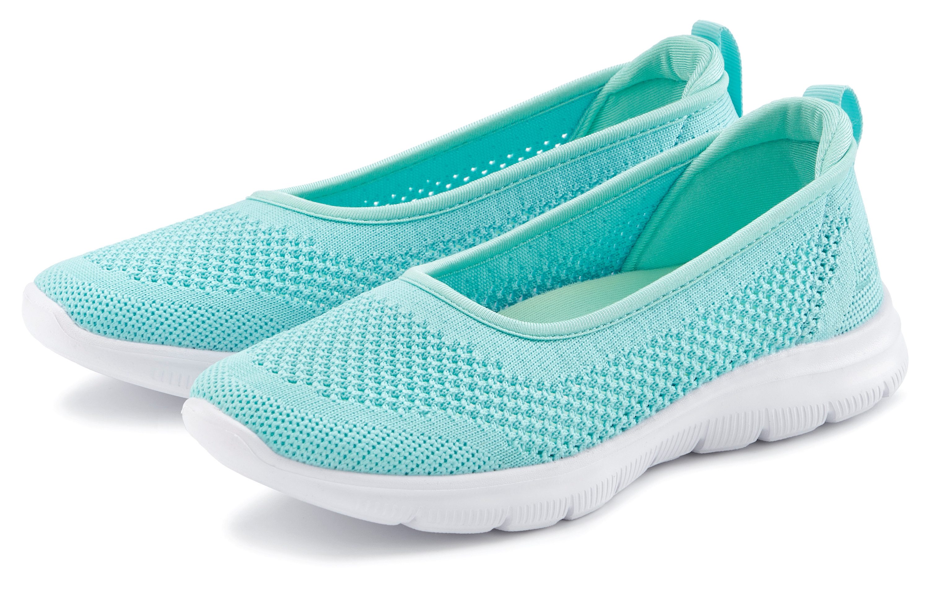 Lascana Sneaker-ballerina’s ultralichte slipper, slip-on sneaker, vrijetijdsschoen vegan