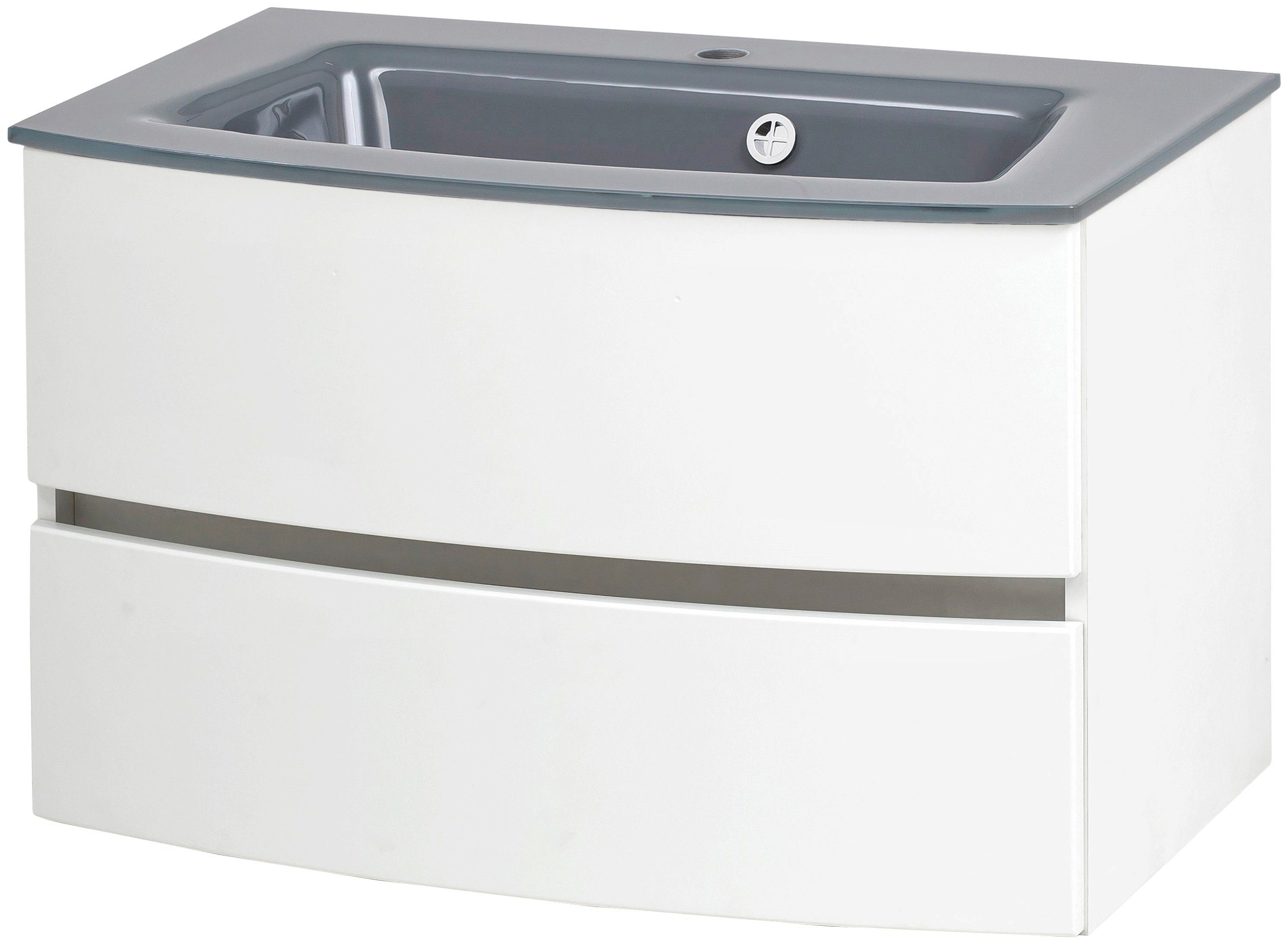 welltime Wastafelonderkast Kaunas Breedte 80 cm, met soft-closetechniek functie wastafelmeubels wit