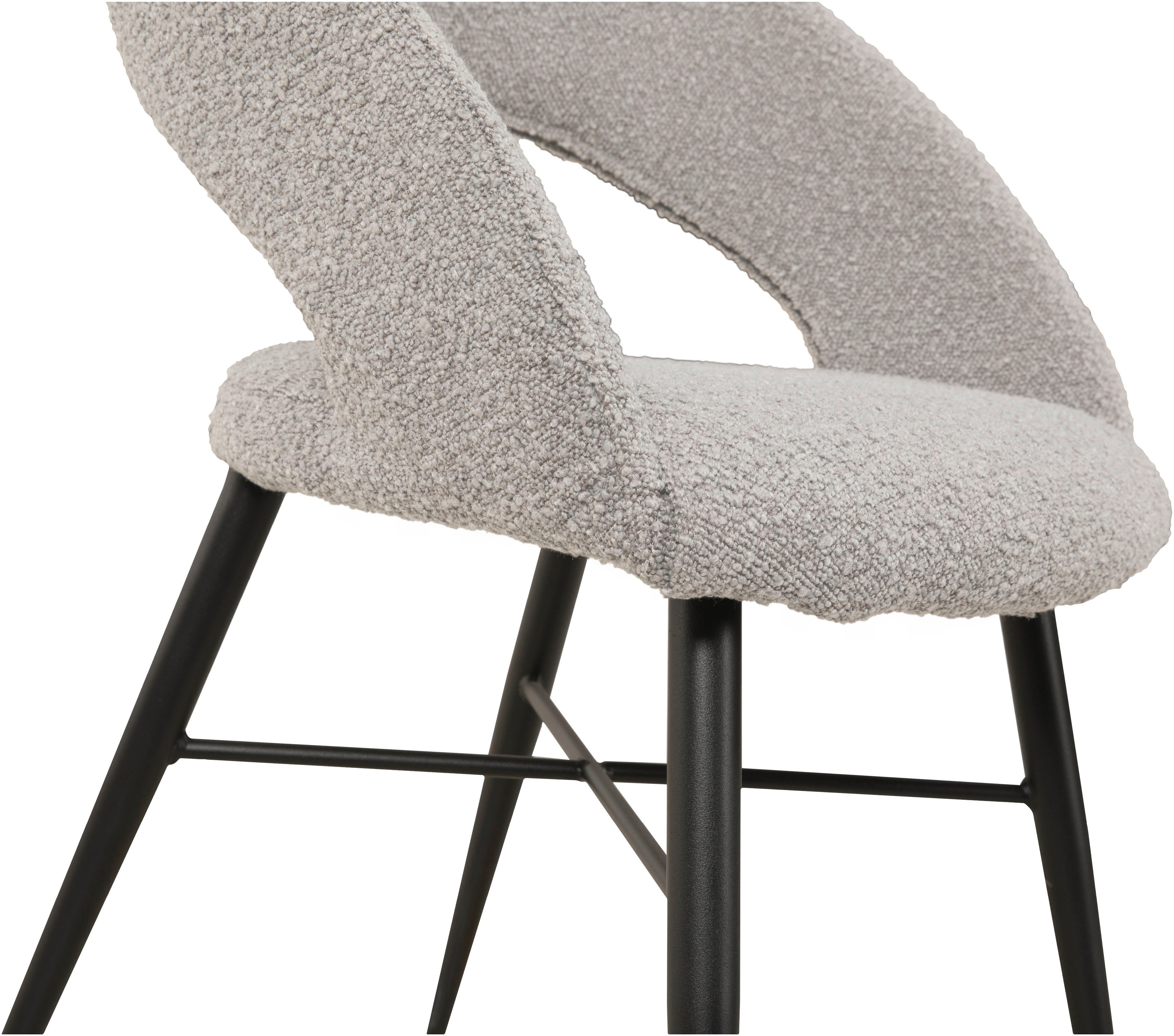 OMG Design Eetkamerstoel Marley met modern cut-out, bouclé bekleding (set)