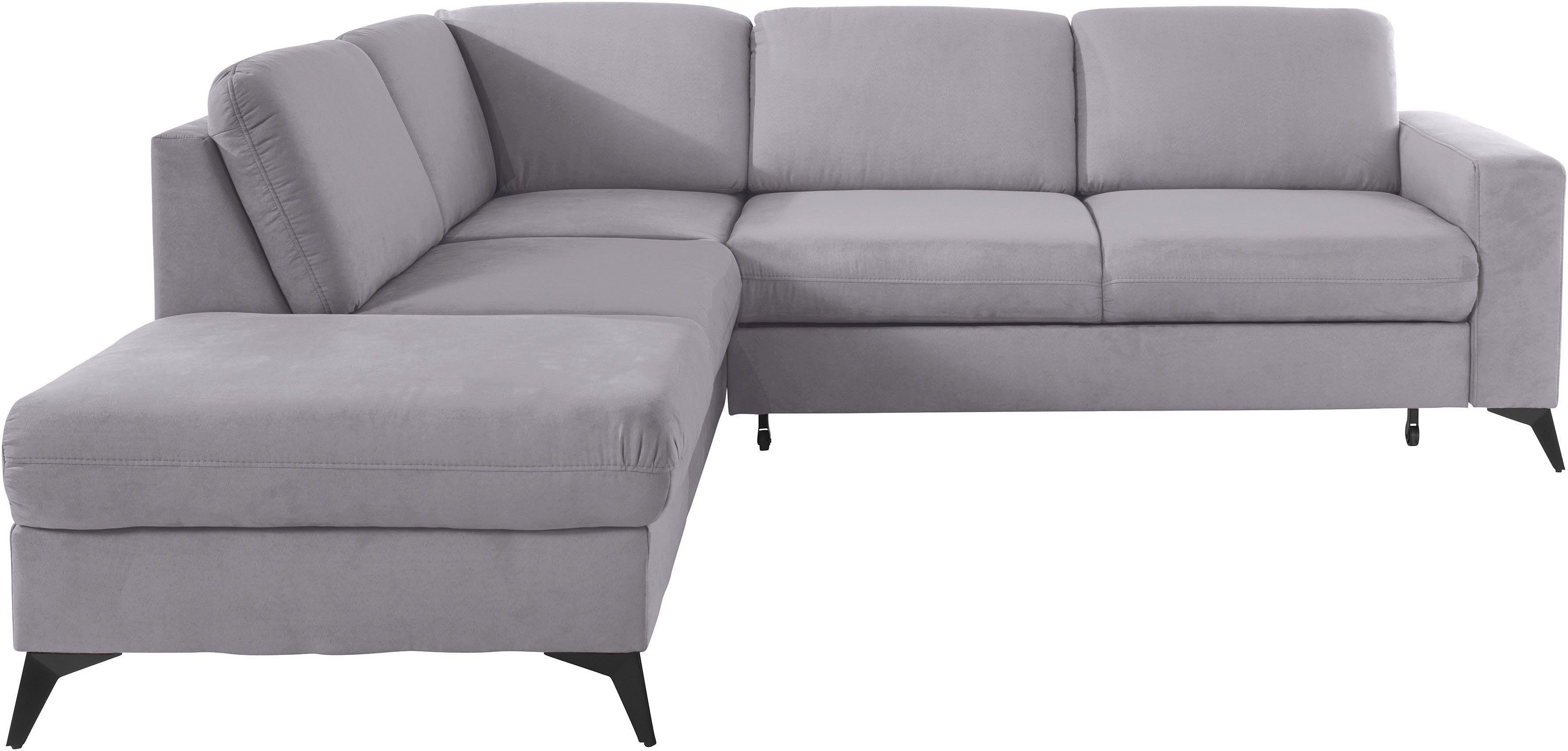 Places of Style Hoekbank Lolland L-vorm Naar keuze met slaapfunctie en bergruimte, ook met afwasbare bekleding