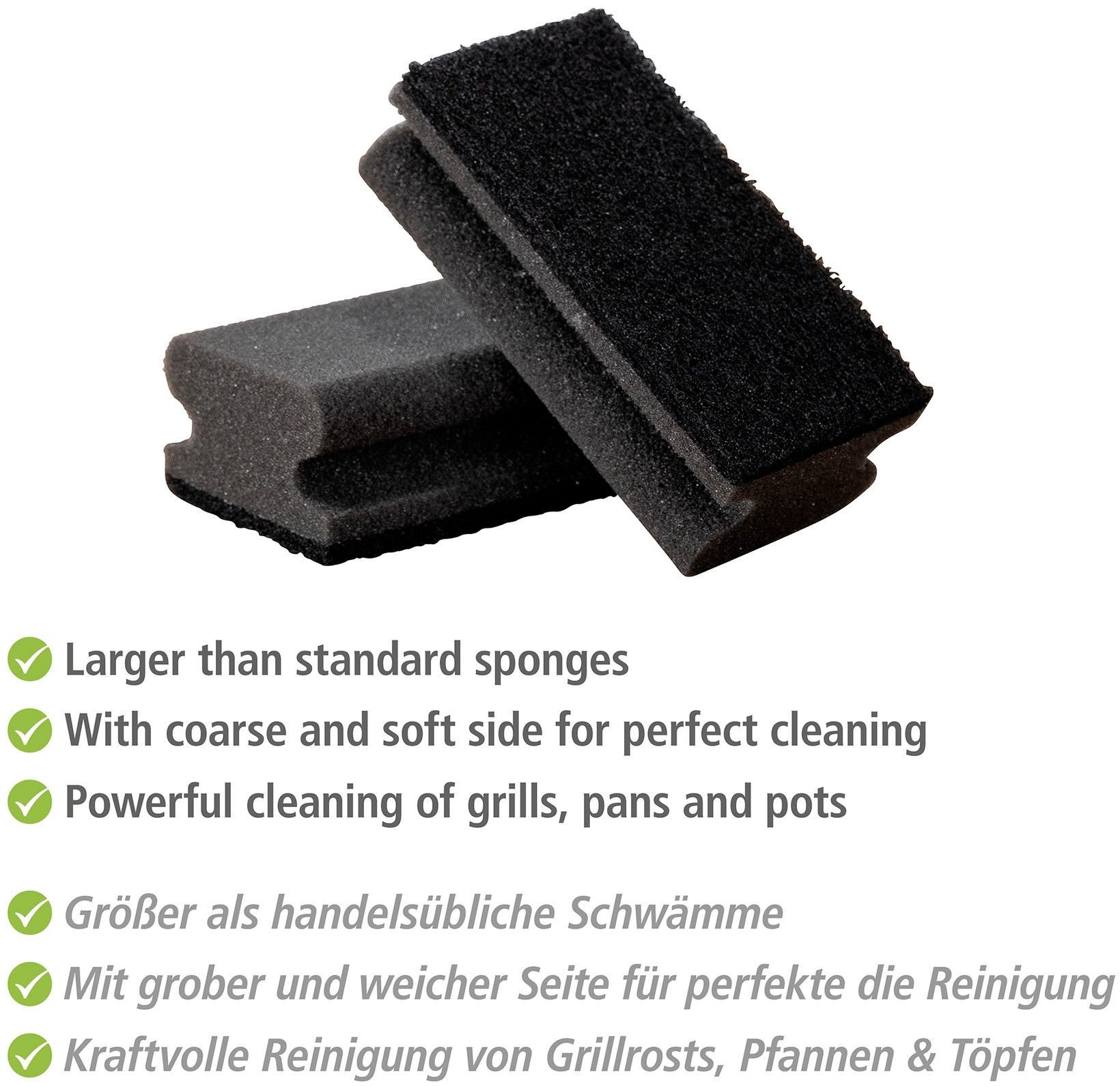 WENKO Schoonmaakspons Model Ben, 8-delige set 2-fasen spons, grove & zachte kant, met extra groot oppervlak (set, 8 stuks)