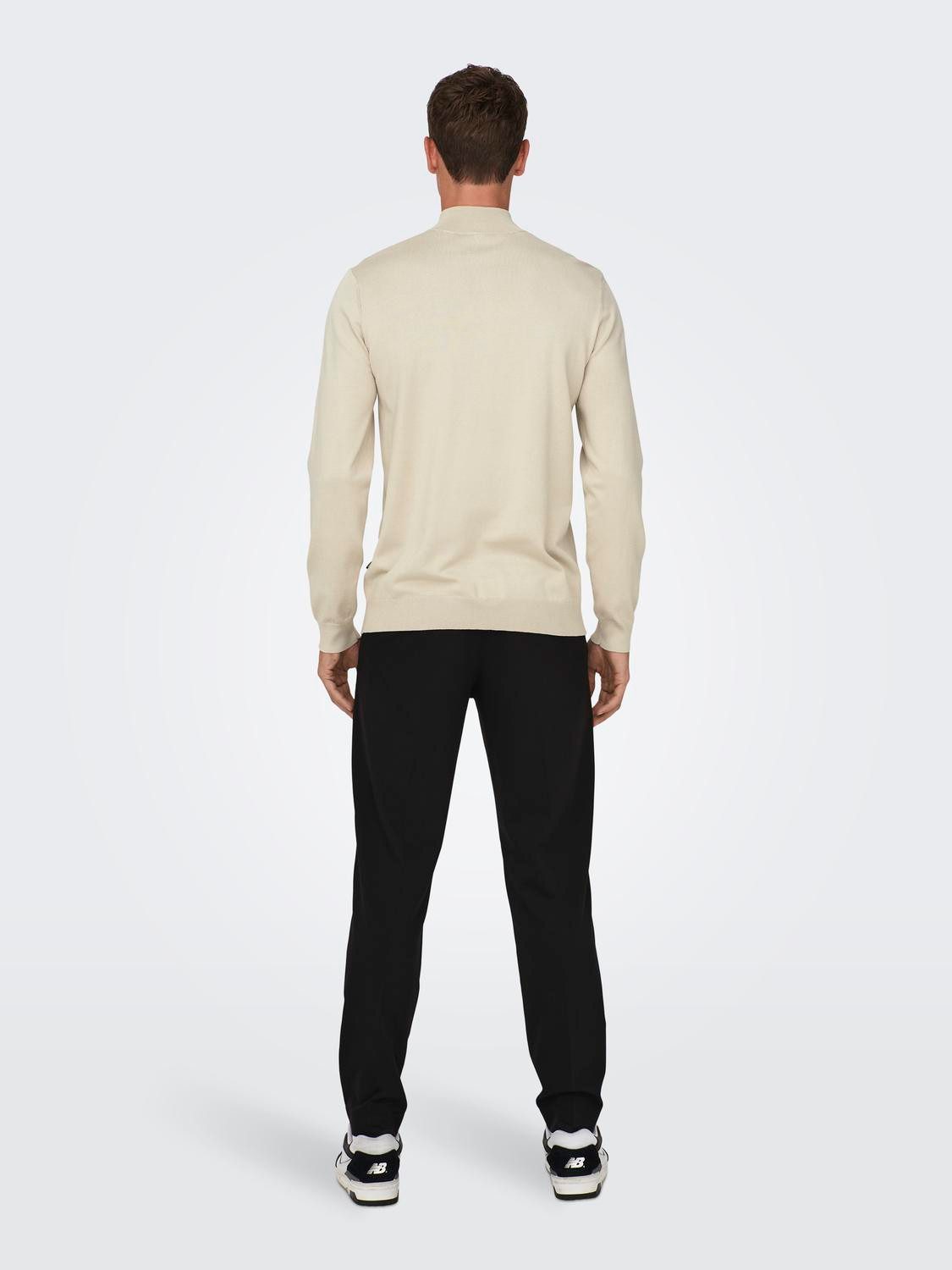 ONLY & SONS Gebreide trui ONSWYLER LIFE REG 14 HALF ZIP KNIT NOOS