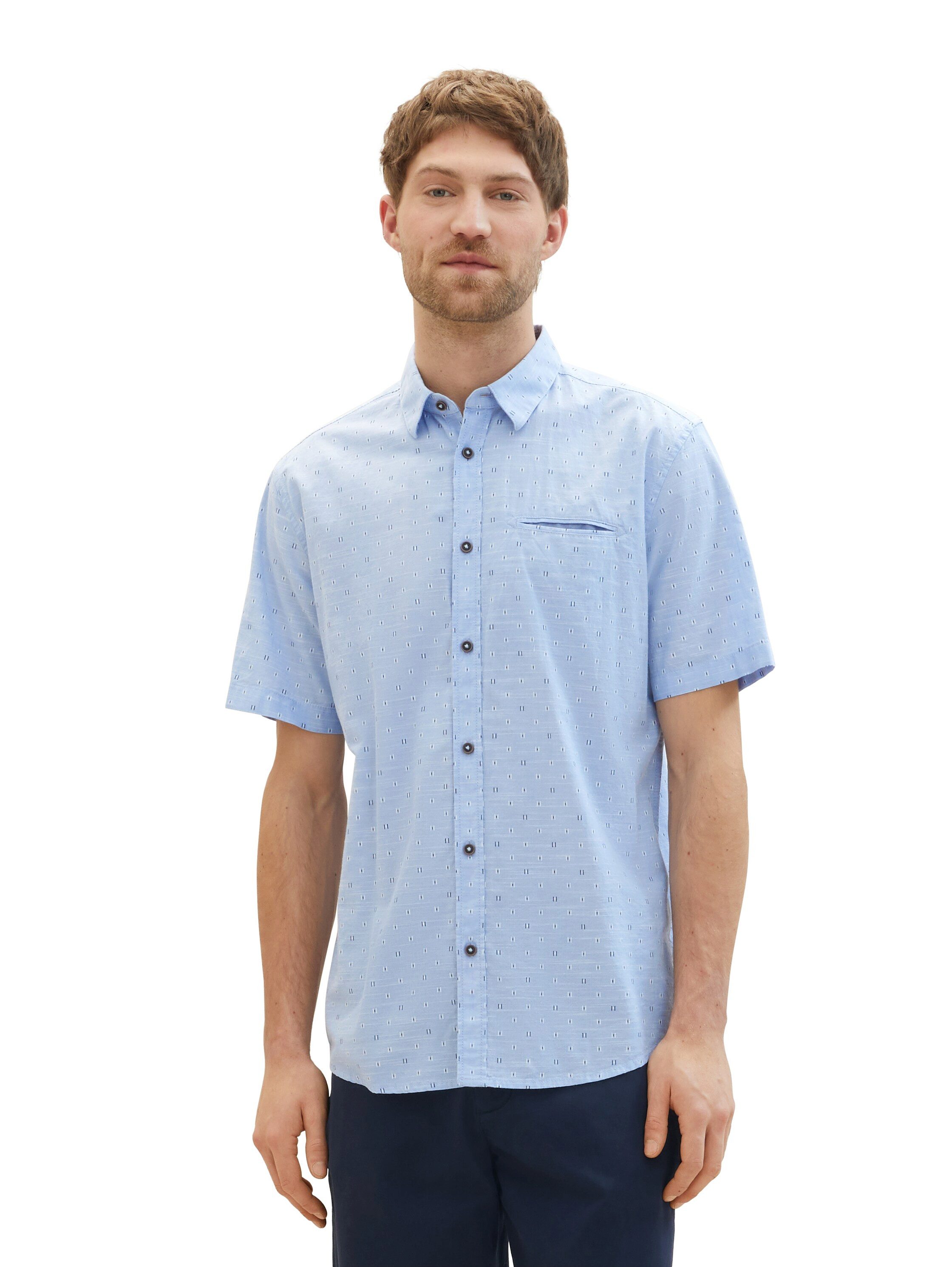 Tom Tailor Regular fit vrijetijdsoverhemd met all-over motief
