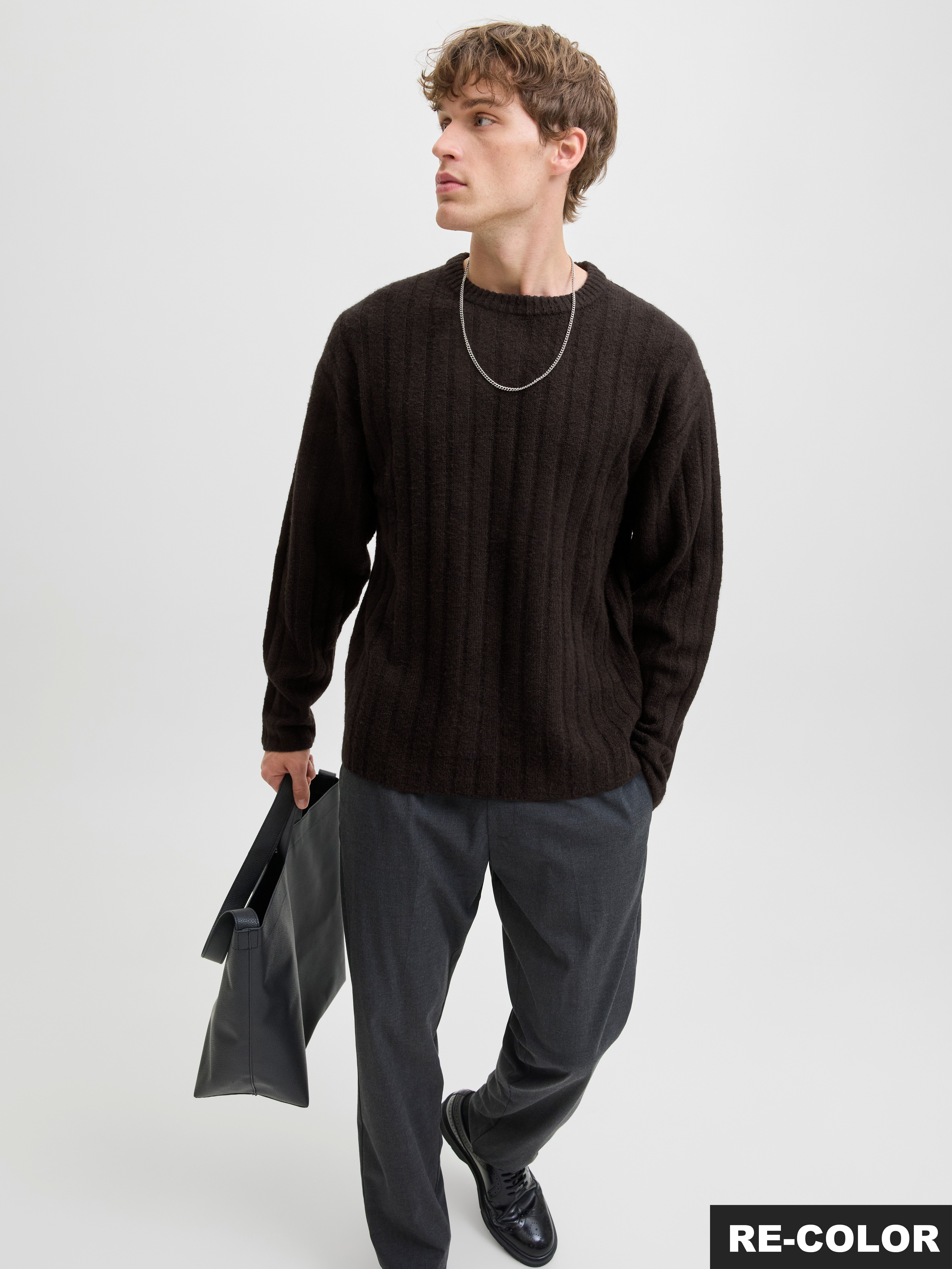 Jack & Jones Gebreide trui JJEBRADLEY CARTER KNIT CREW NECK LN