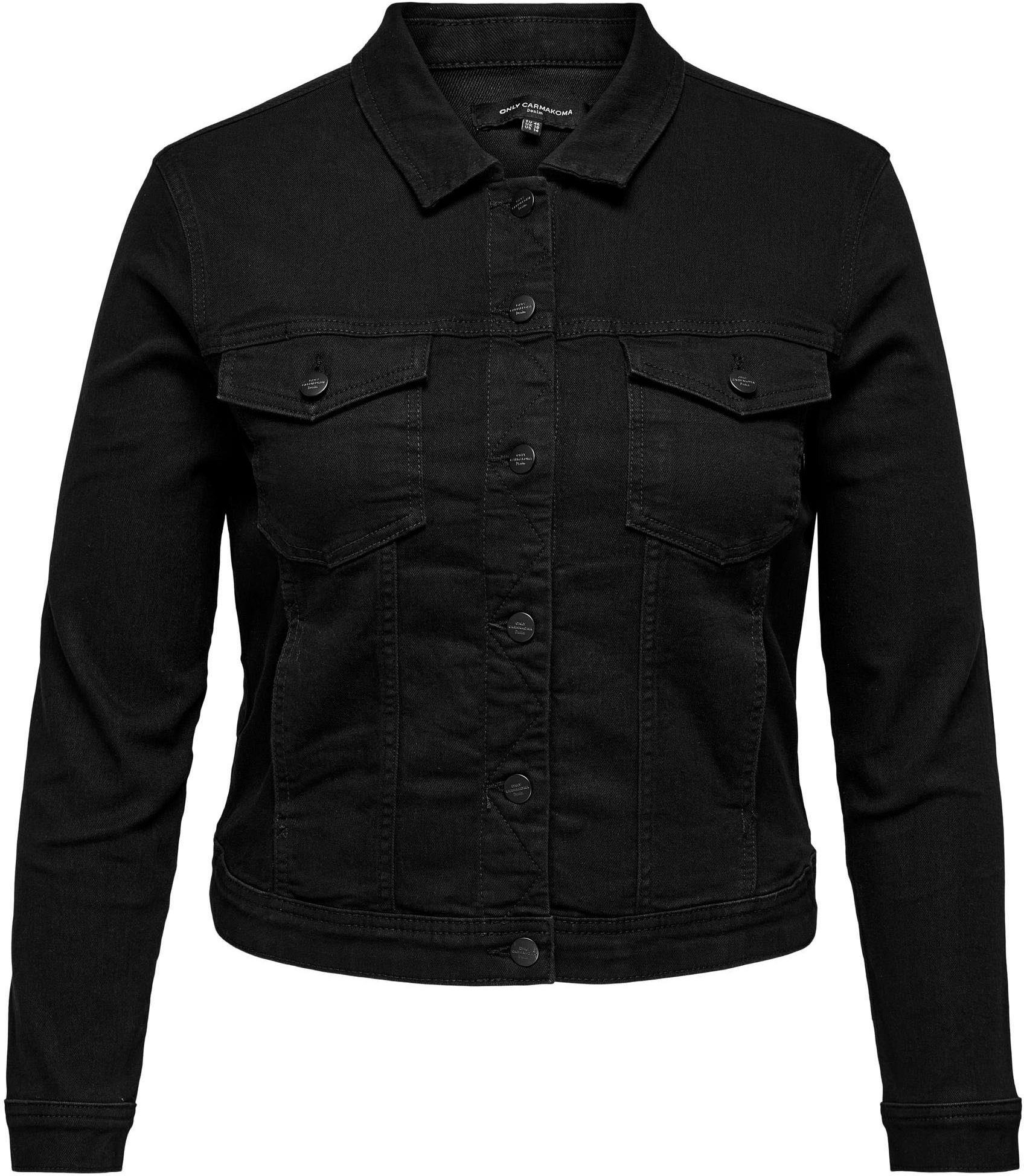 ONLY CARMAKOMA Jeansjack CARWESPA LS JACKET BLACK DNM