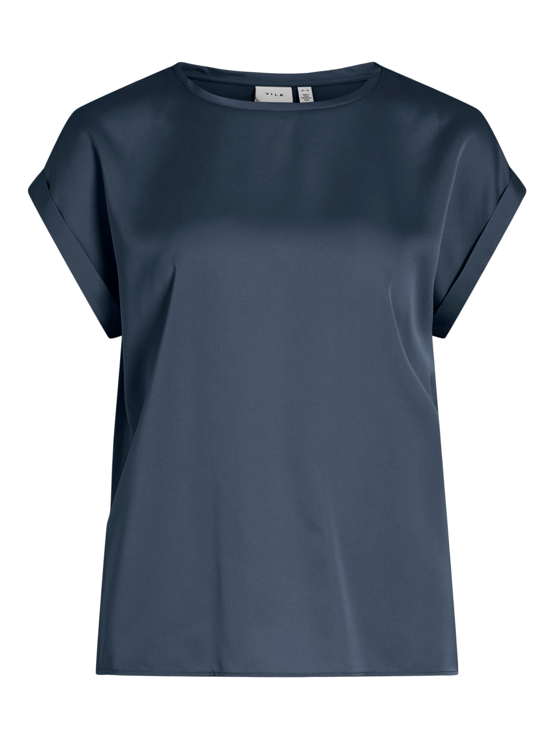 Vila Shirt met korte mouwen VIELLETTE S/S SATIN TOP - NOOS