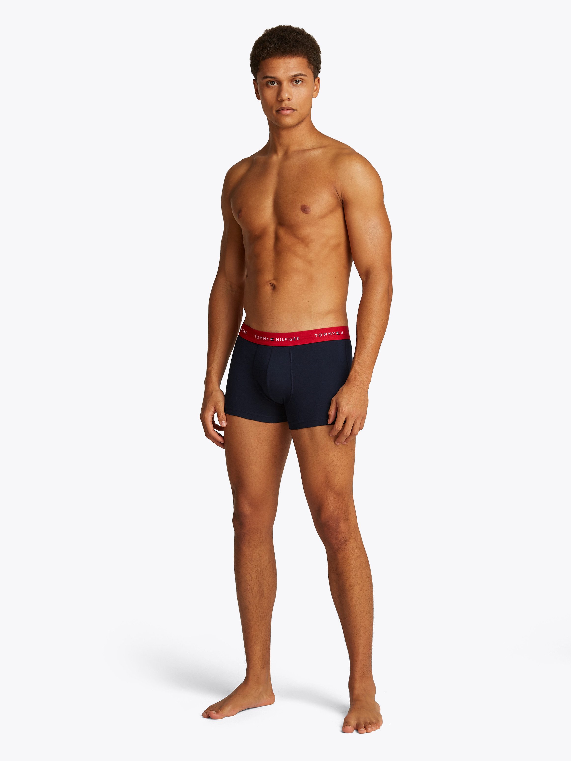 Tommy Hilfiger Underwear Boxershort 3P WB TRUNK met contrasterende logo-band (3 stuks)