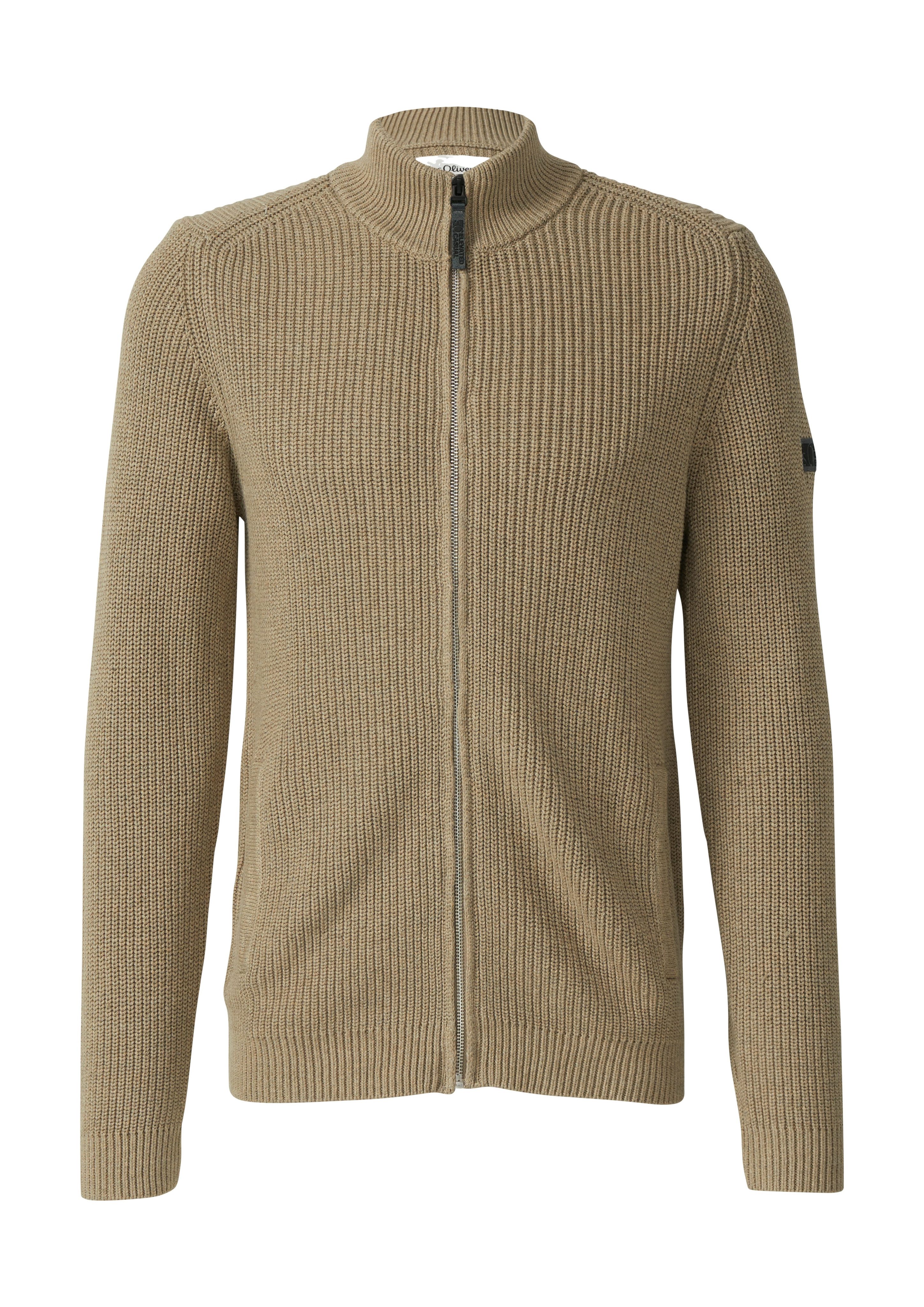 s.Oliver Vest met staande kraag en ritssluiting