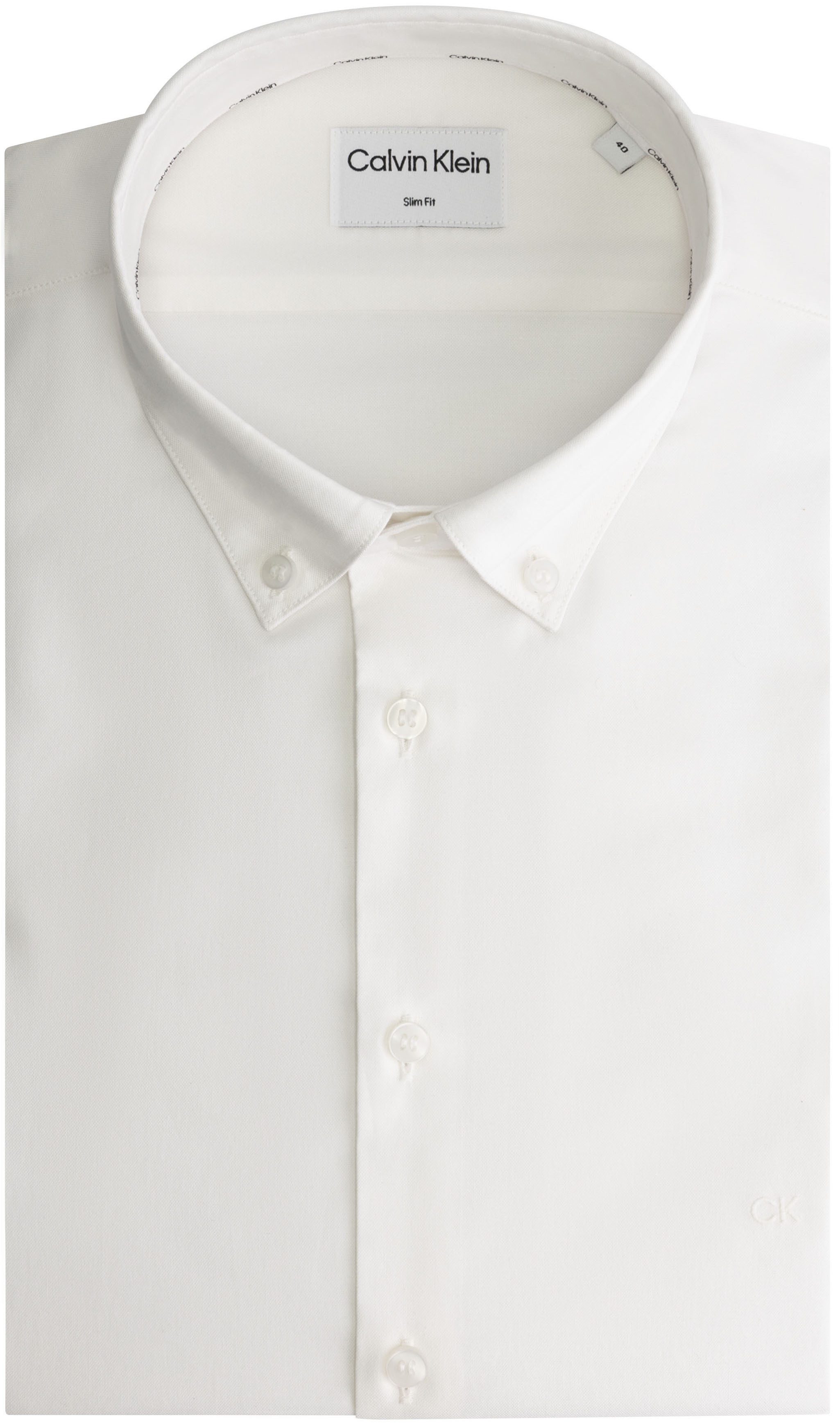 Calvin Klein Overhemd met lange mouwen OXFORD SOLID SLIM SHIRT