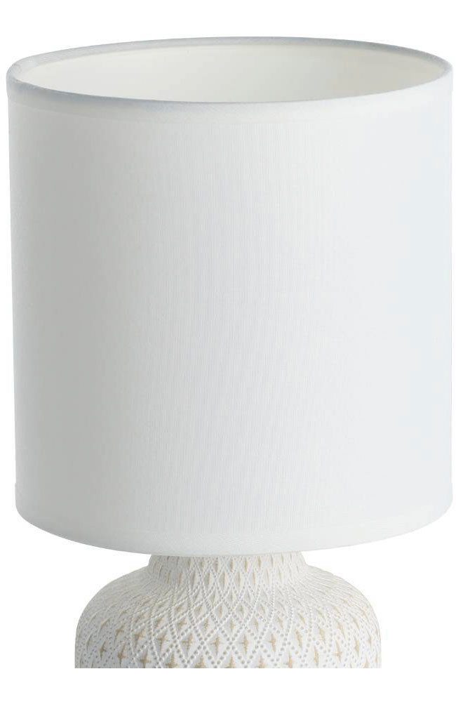 EGLO Tafellamp BELLARIVA Tafellamp van keramiek in crème, textiel in wit, met schakelaar, E14 (1 stuk)
