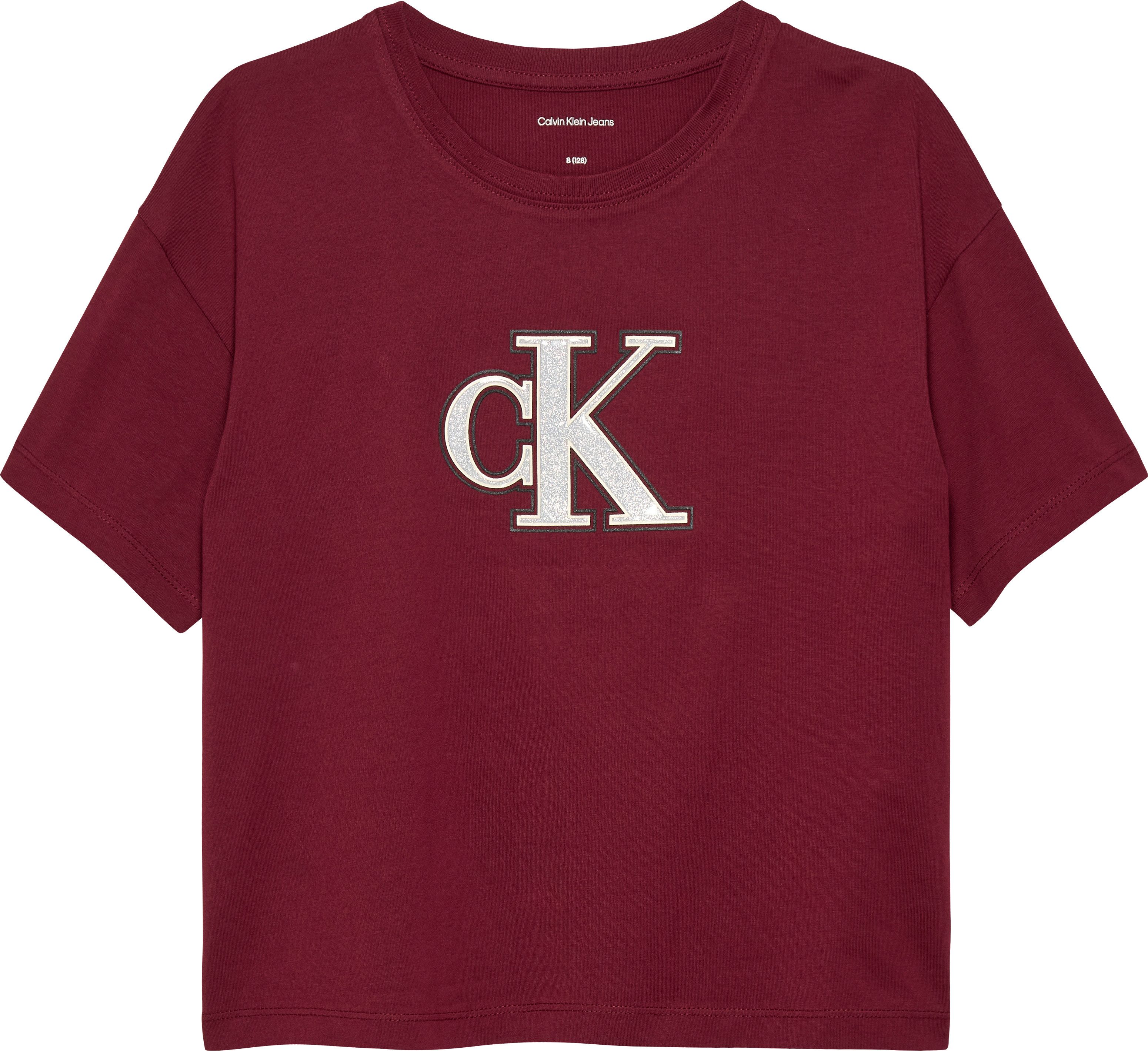 Calvin Klein T-shirt FESTIVE GRAPHIC SS T-SHIRT voor kinderen tot 16 jaar, glitterprint