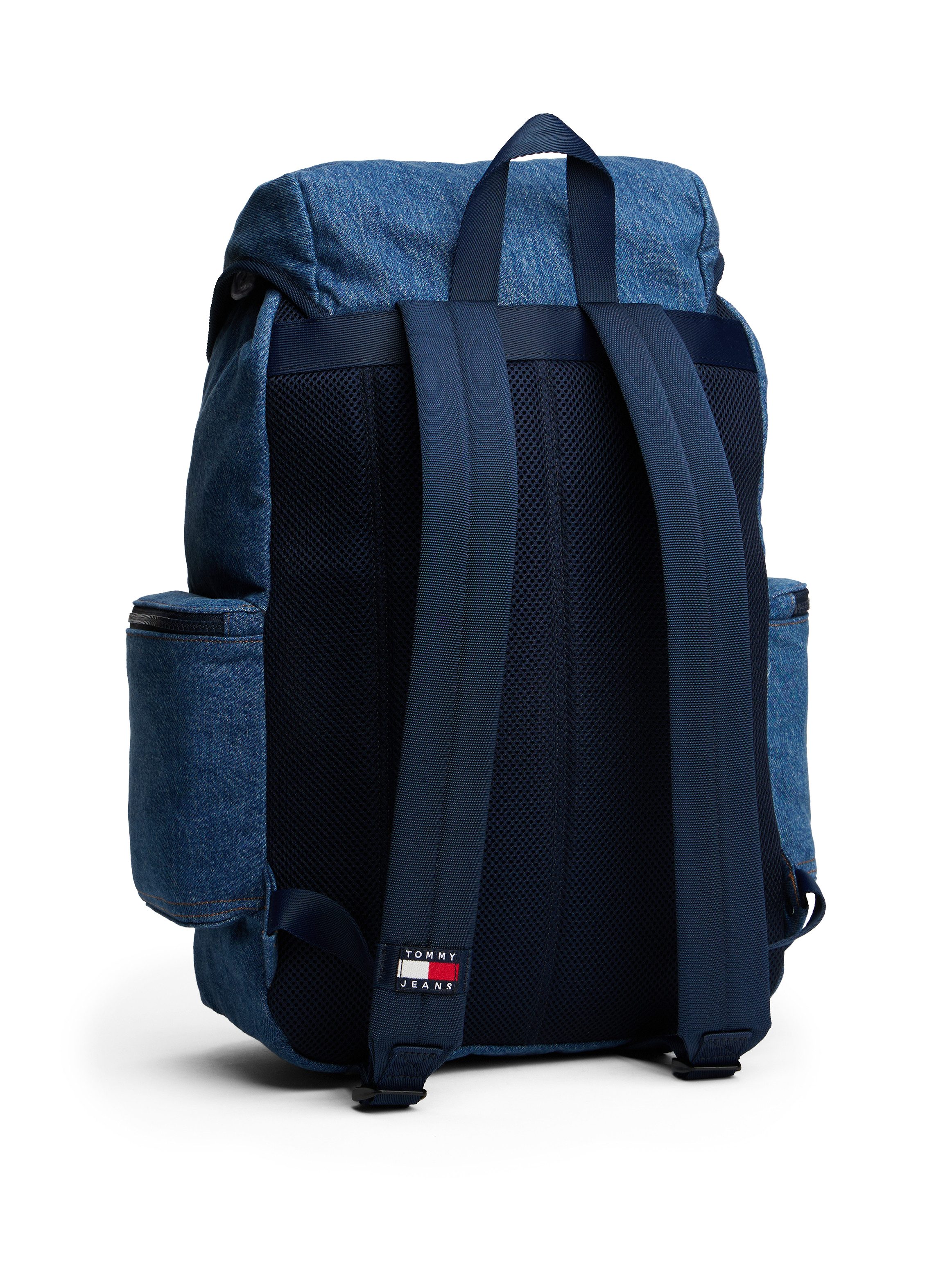 TOMMY JEANS Rugzak TJM ARCHIVE DENIM BACKPACK , men travelrugzak met twee zijzakken met ritssluiting