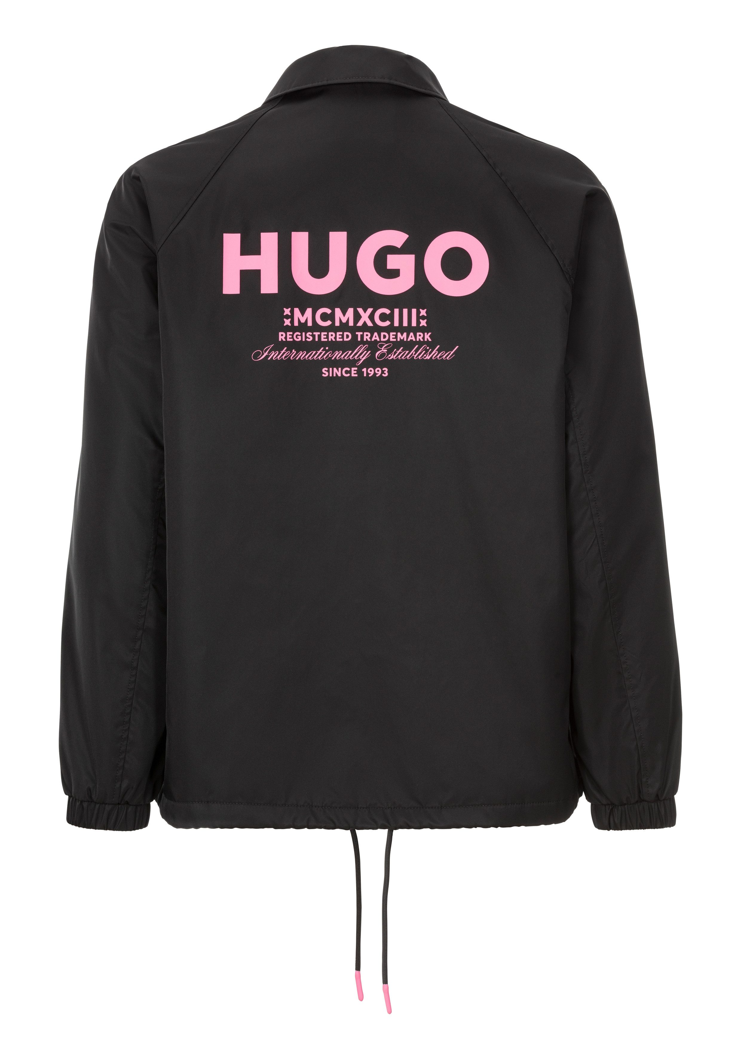 HUGO Blue Functioneel jack Biyo2521 Overshirt met contrasterende print