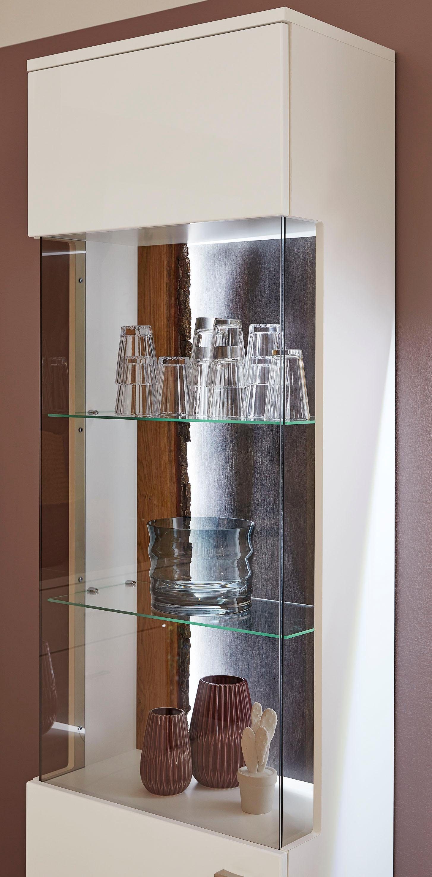 set one by Musterring Vitrinekast Tacoma Type 01, hoogte 207, 4 cm, met getinte glasdeur