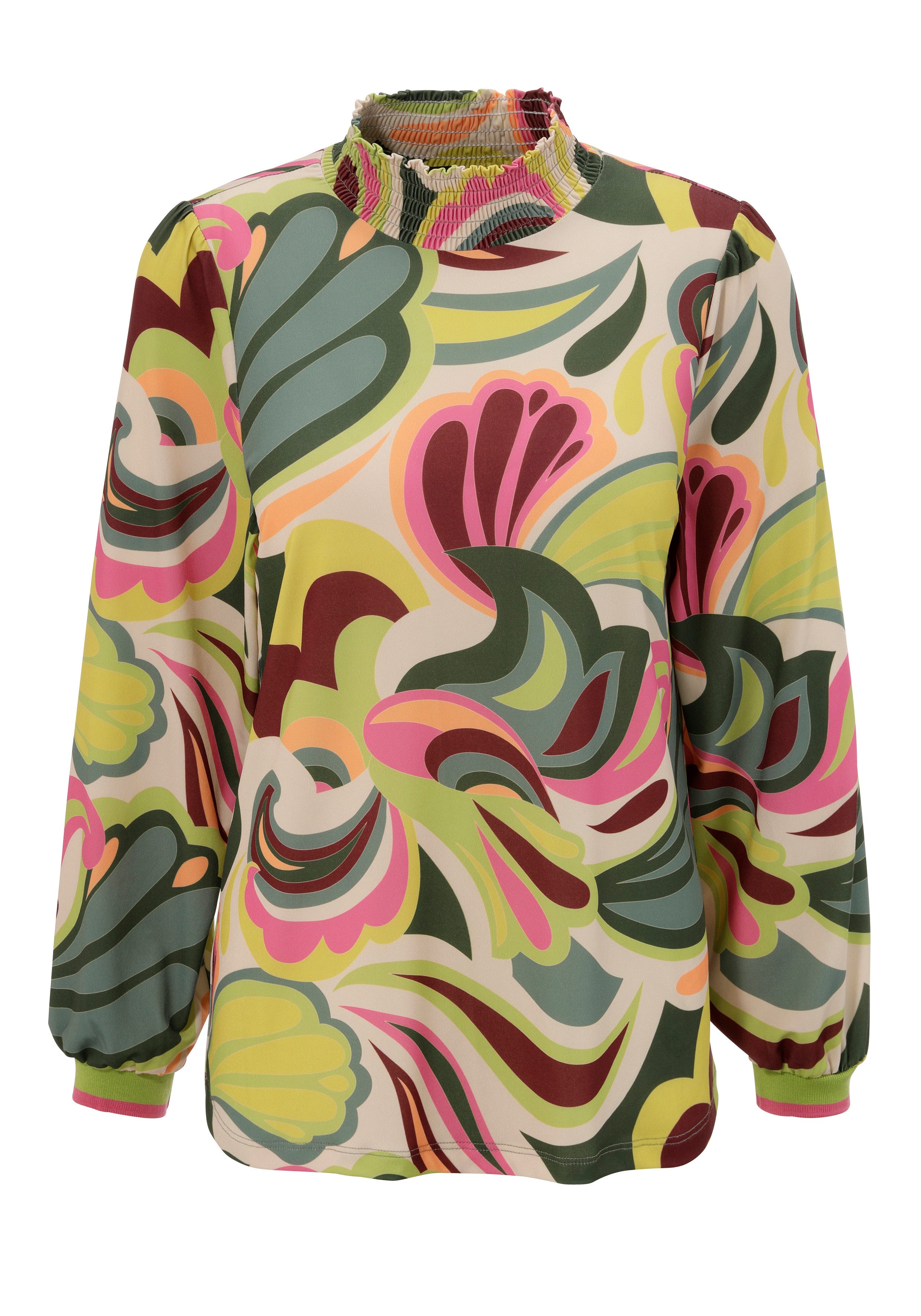 Aniston SELECTED Blouse zonder sluiting met modieus unieke printpatroon allover - nieuwe collectie
