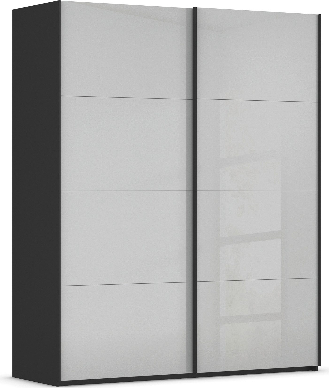 rauch Schuifdeurkast Kledingkast Kast Garderobe Slaapkamerkast SCALE-FYRA edel vierdelige deuren met glas-front veel kleuren made in germany