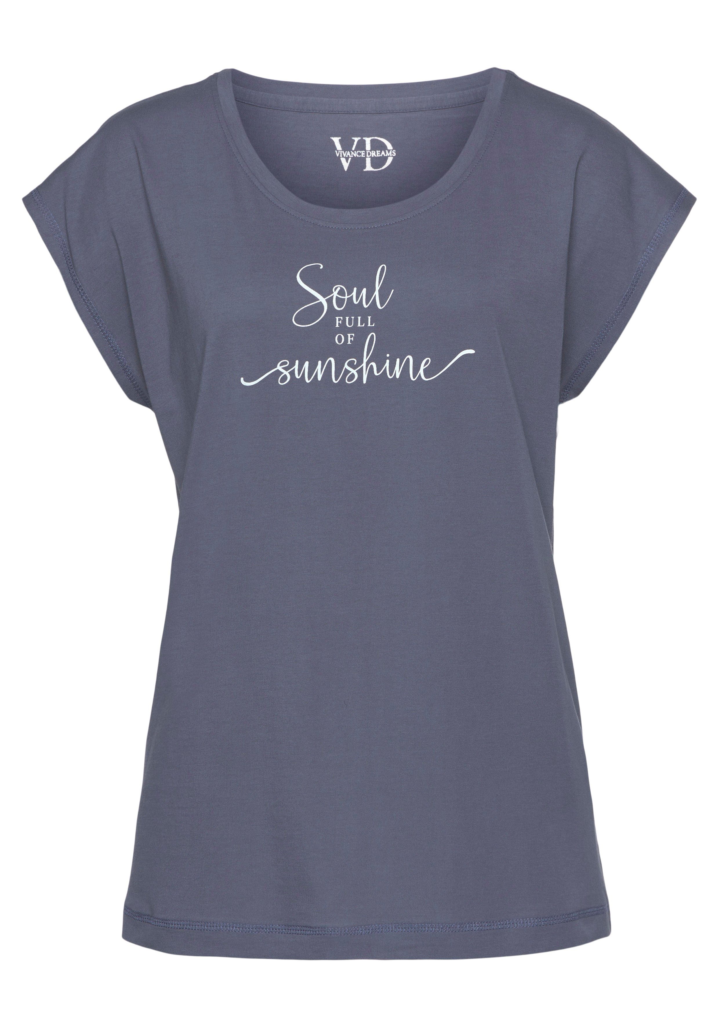 Vivance Dreams T-shirt met zomer-statementprint