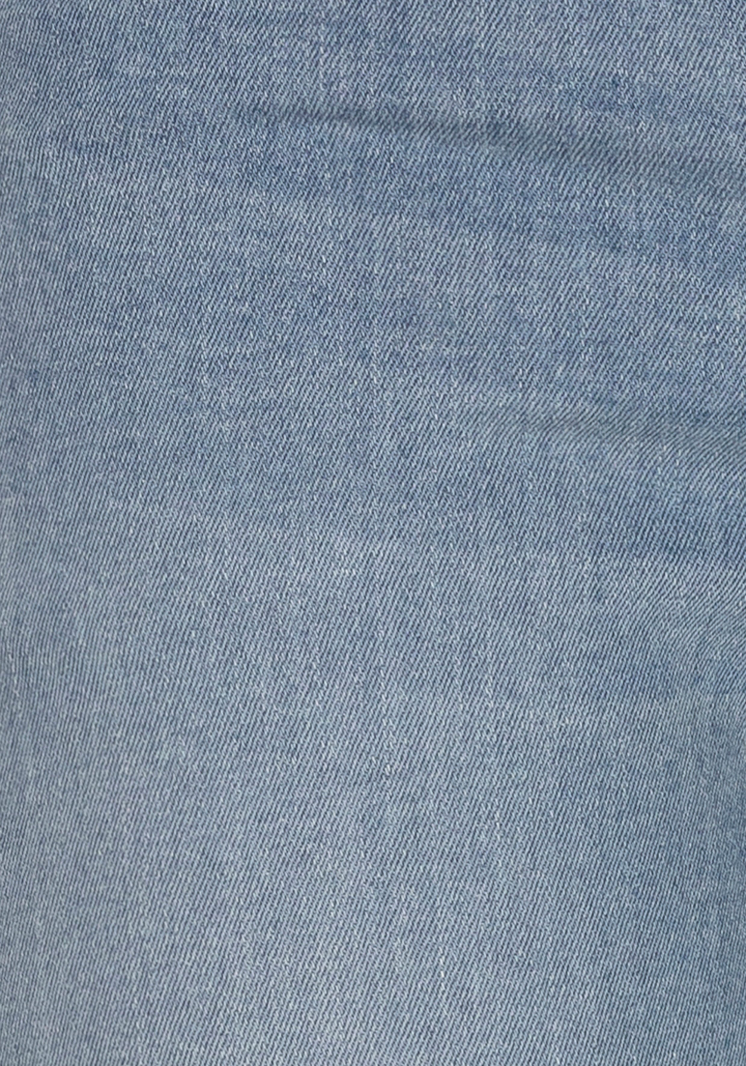 Arizona Rechte jeans wijde pasvorm used-look-wassing hoge taille