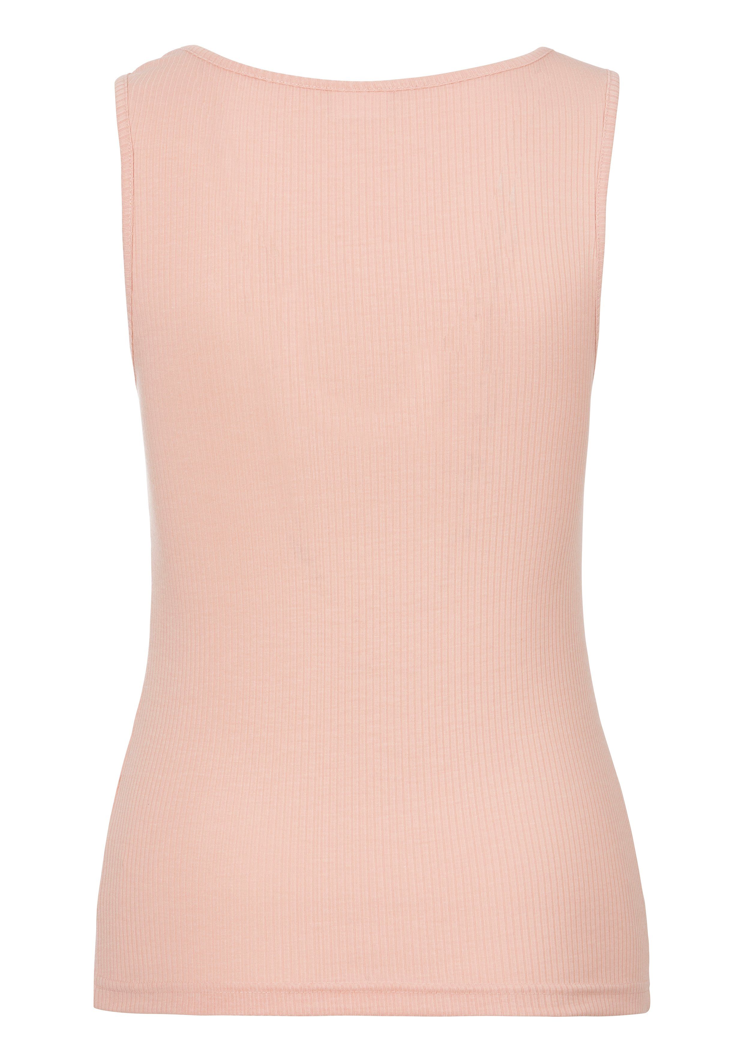 Lascana Top geribd materiaal met ronde hals