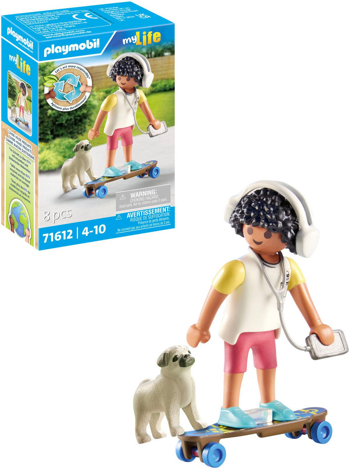 Playmobil® Constructie-speelset Jongen met Hond (71612), myLife (8-delig)