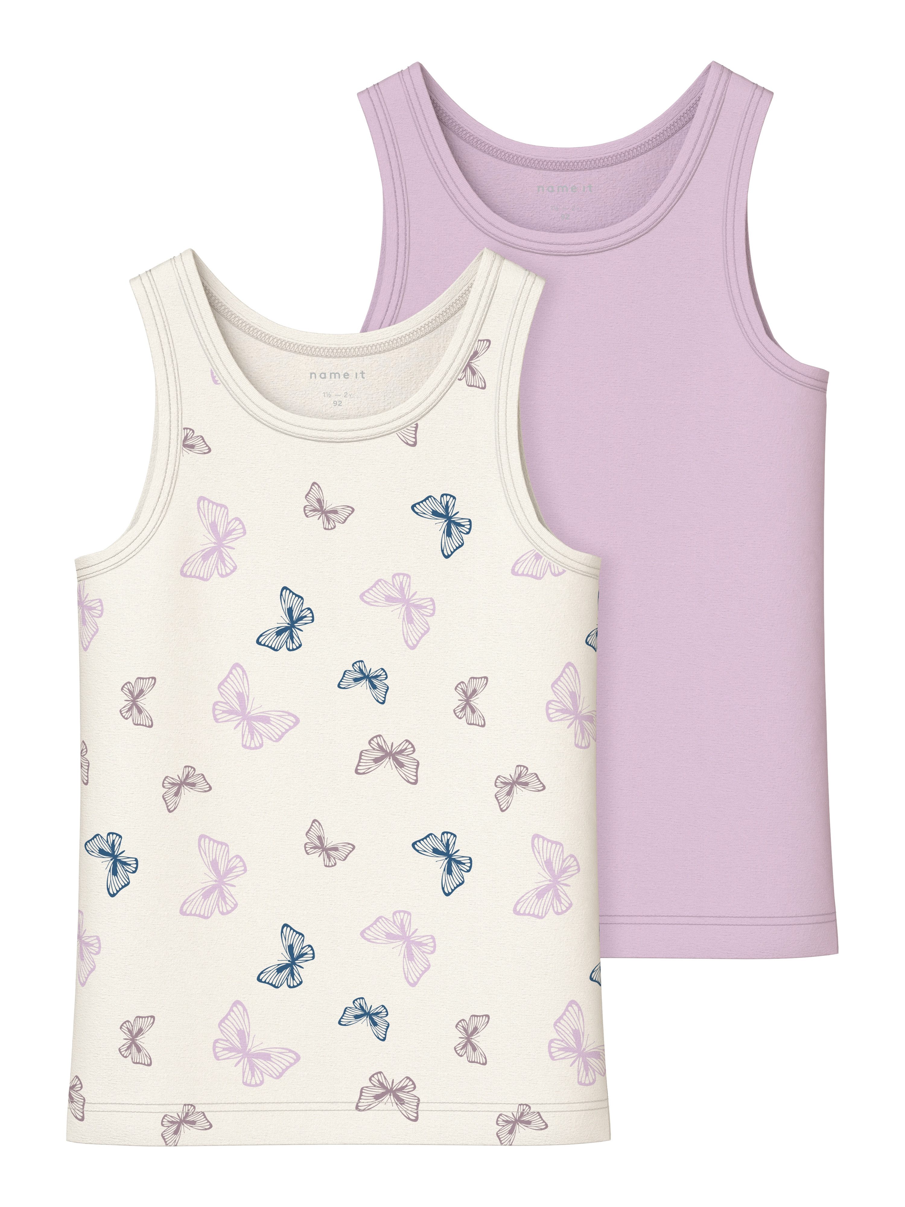 Name It Hemd NMFTANK TOP 2P JET STREAM BUTTERFLY NOOS (set, 2 stuks)