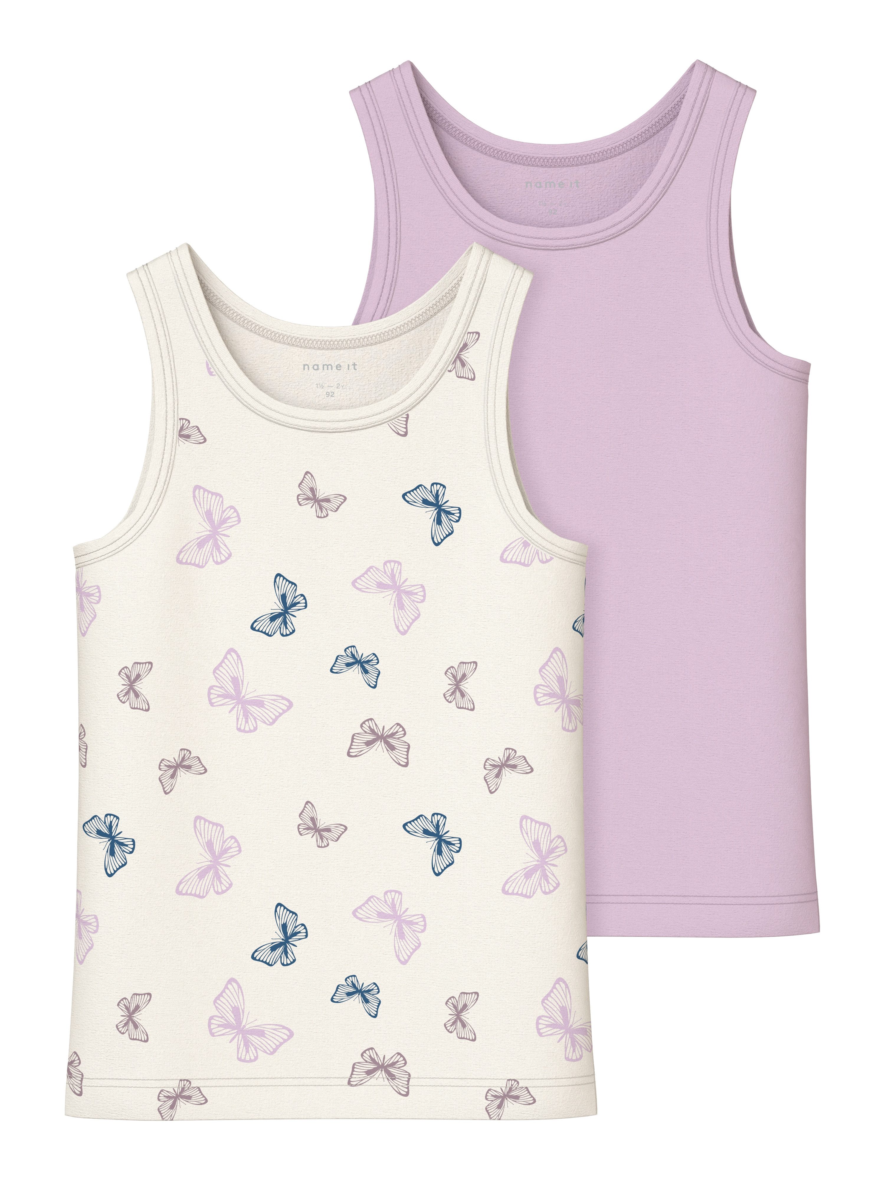 Name It Hemd NMFTANK TOP 2P JET STREAM BUTTERFLY NOOS (set 2 stuks)