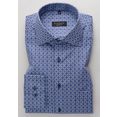 eterna businessoverhemd comfort fit gedessineerd overhemd blauw