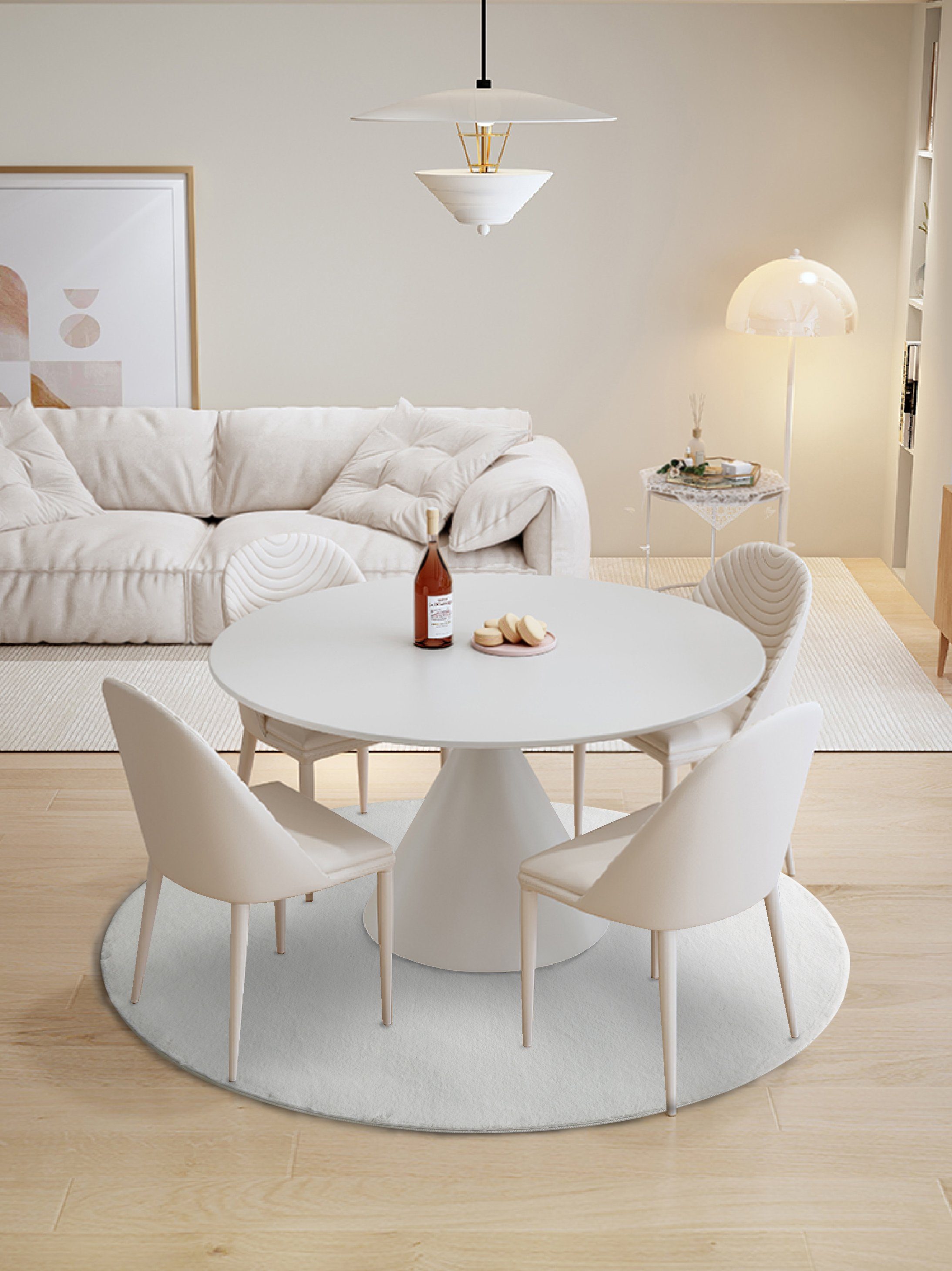 my home Vachtvloerkleed Balu, kunstbont tapijt, modern Konijnenbont-gevoel, lange pool, slaapkamer, woonkamer, kinderkamer