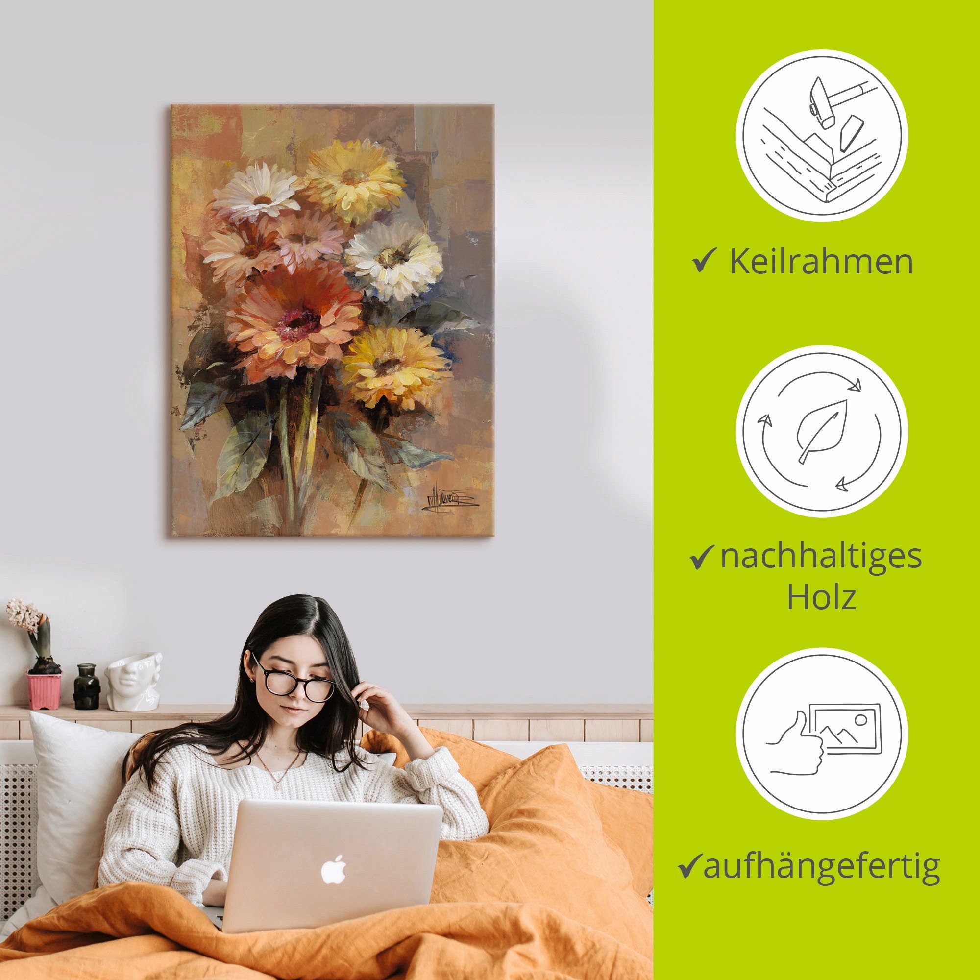 Artland Artprint Bos bloemen II als artprint op linnen, poster, muursticker in verschillende maten