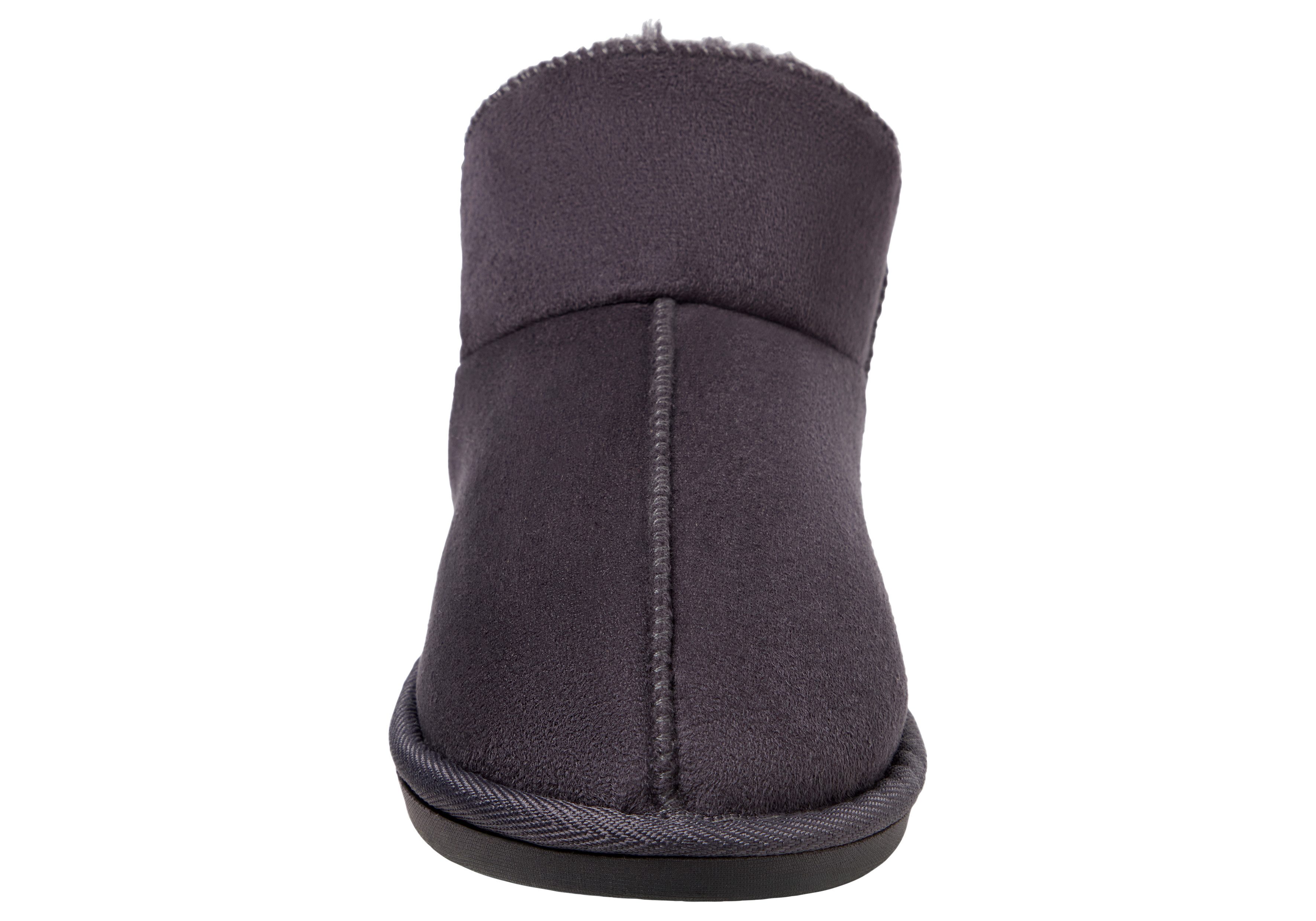 Apollo Pantoffels LADIES HOME BOOTS SUEDE met logo-embossing en knusse, warme binnenvoering