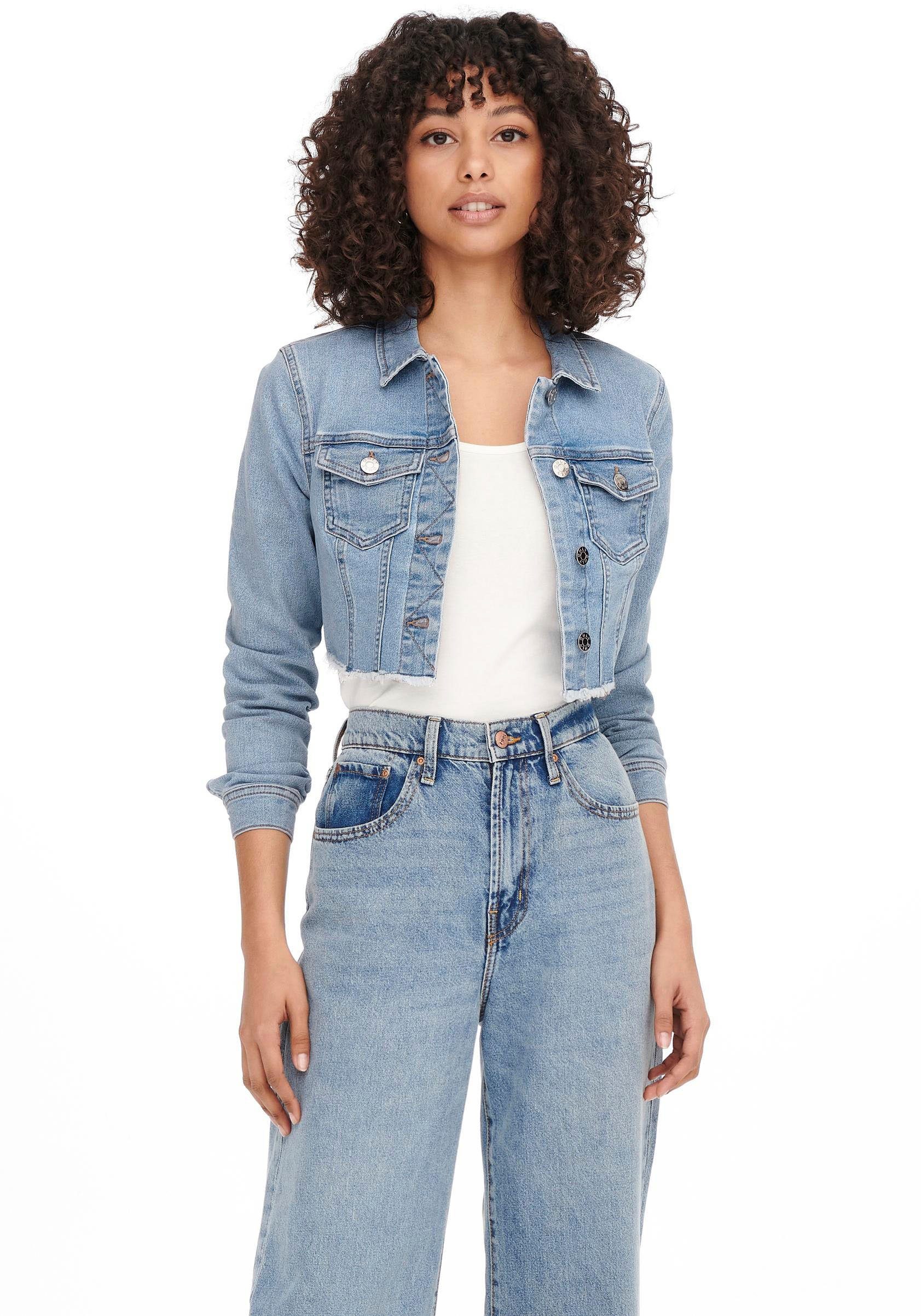 Only Jeansjack ONLWONDER LS CROPPED DNM JACKET GUA NOOS