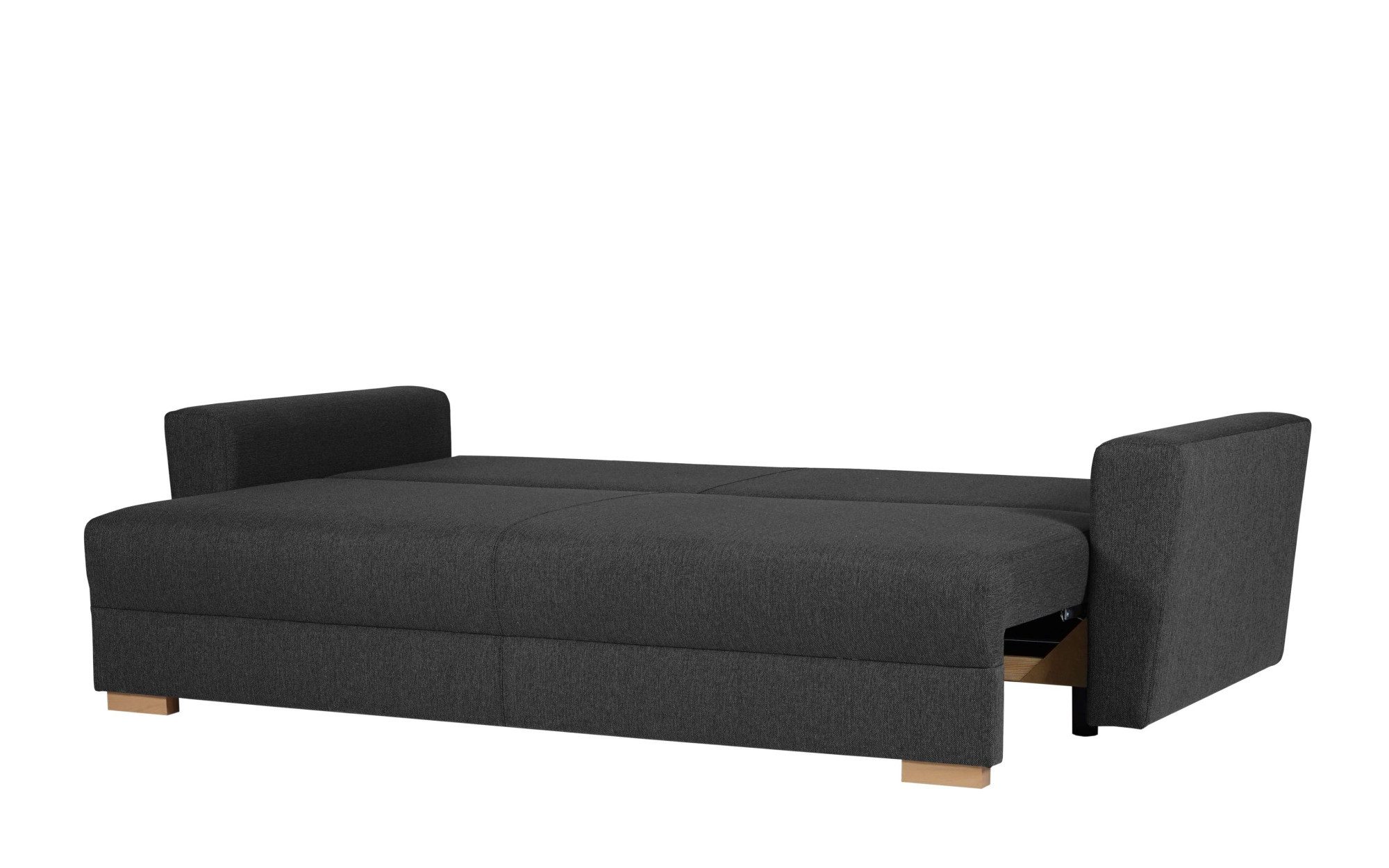 INOSIGN 3-zitsbank MAGHERA slaapbank met bedlade, van hoogwaardige afwerking met golfvering, corduroy en structuur bekleding, b/h/d 230/92,5/79 cm