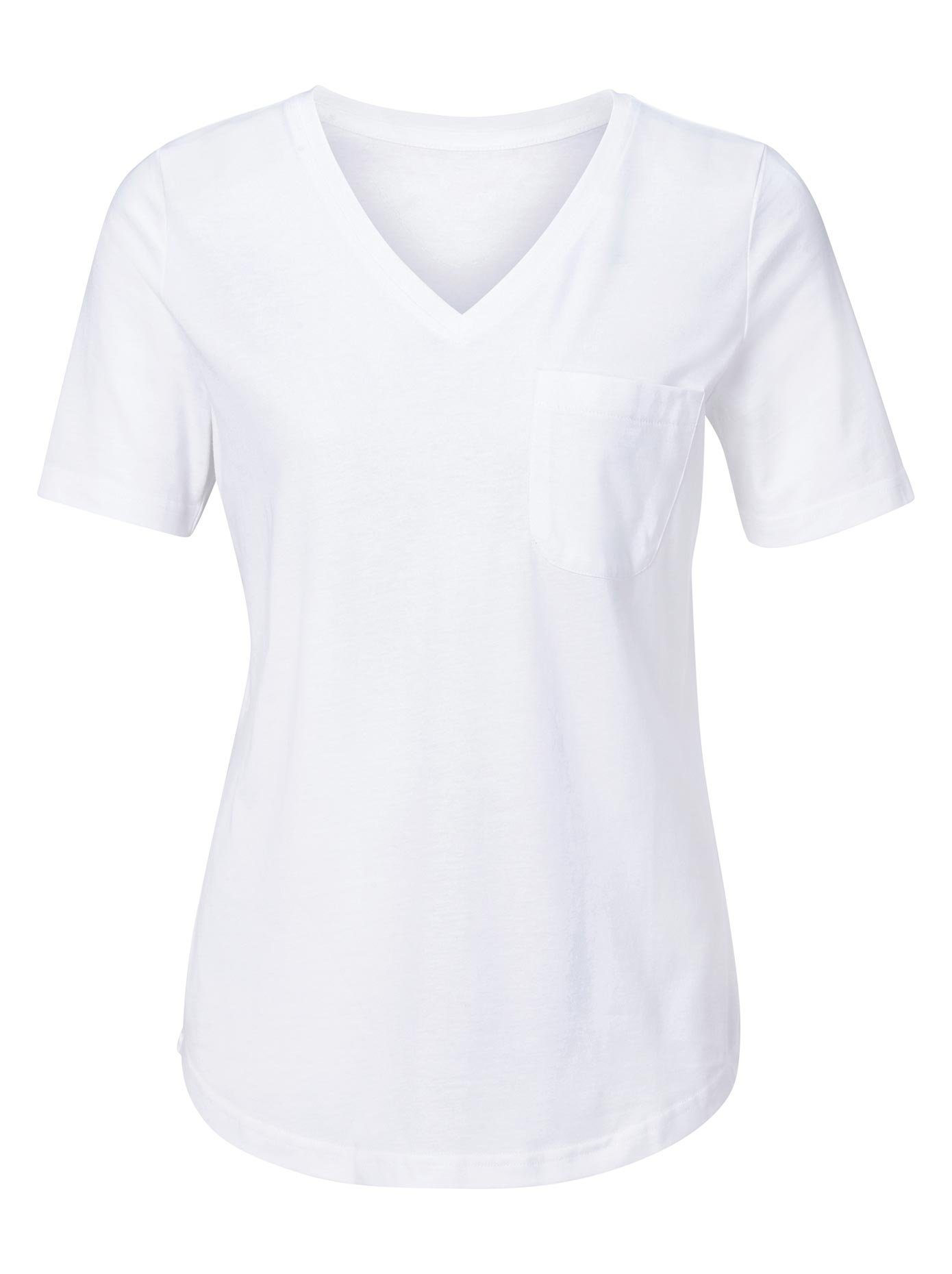 Casual Looks Shirt met V-hals Shirt (1-delig)