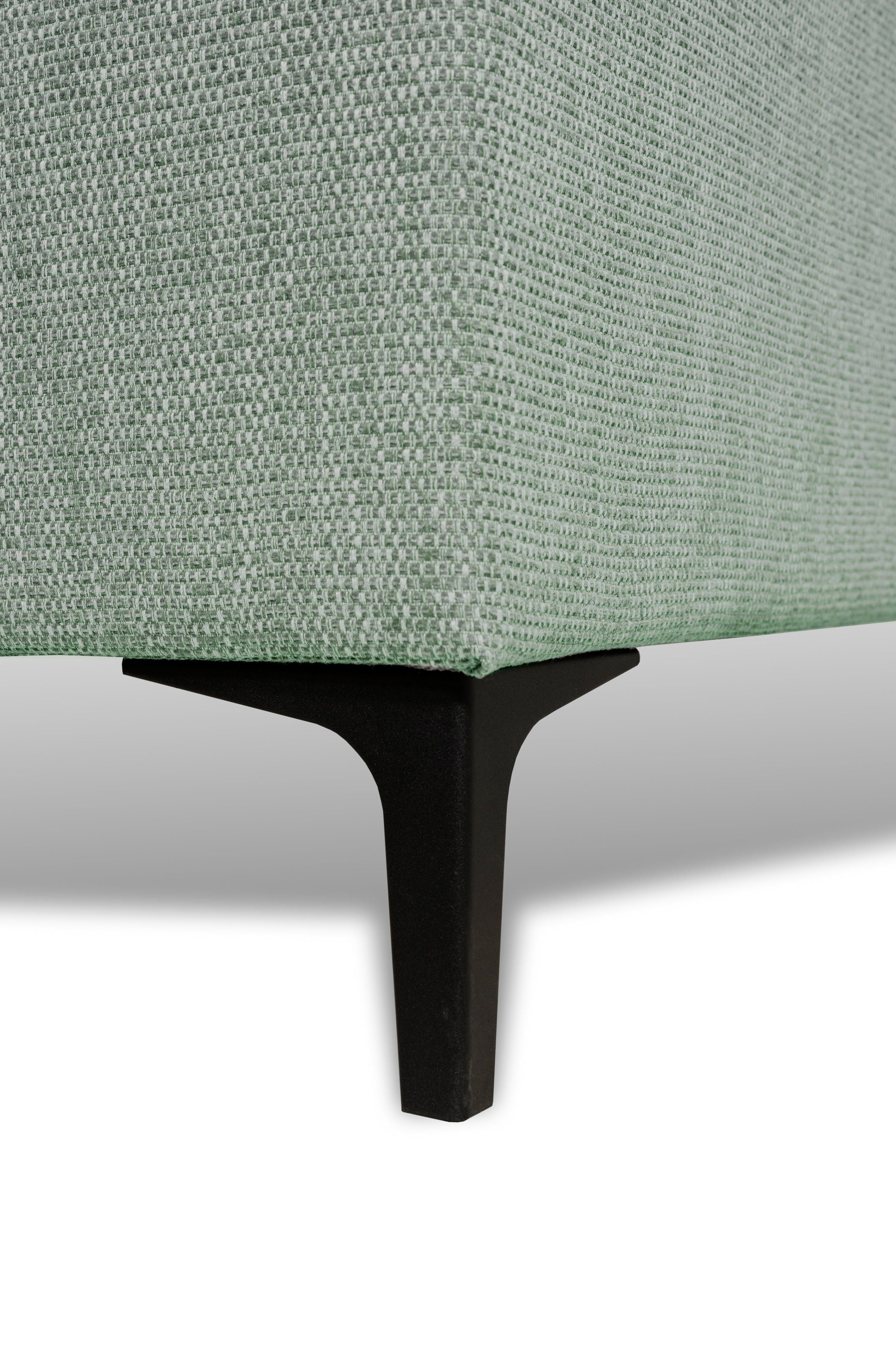 Places of Style Hoekbank Polsterecke Oland, Struktur, Flachgewebe, Luxus-Microfaser, Boucle L-vorm, in tijdloos ontwerp en hoogwaardige afwerking