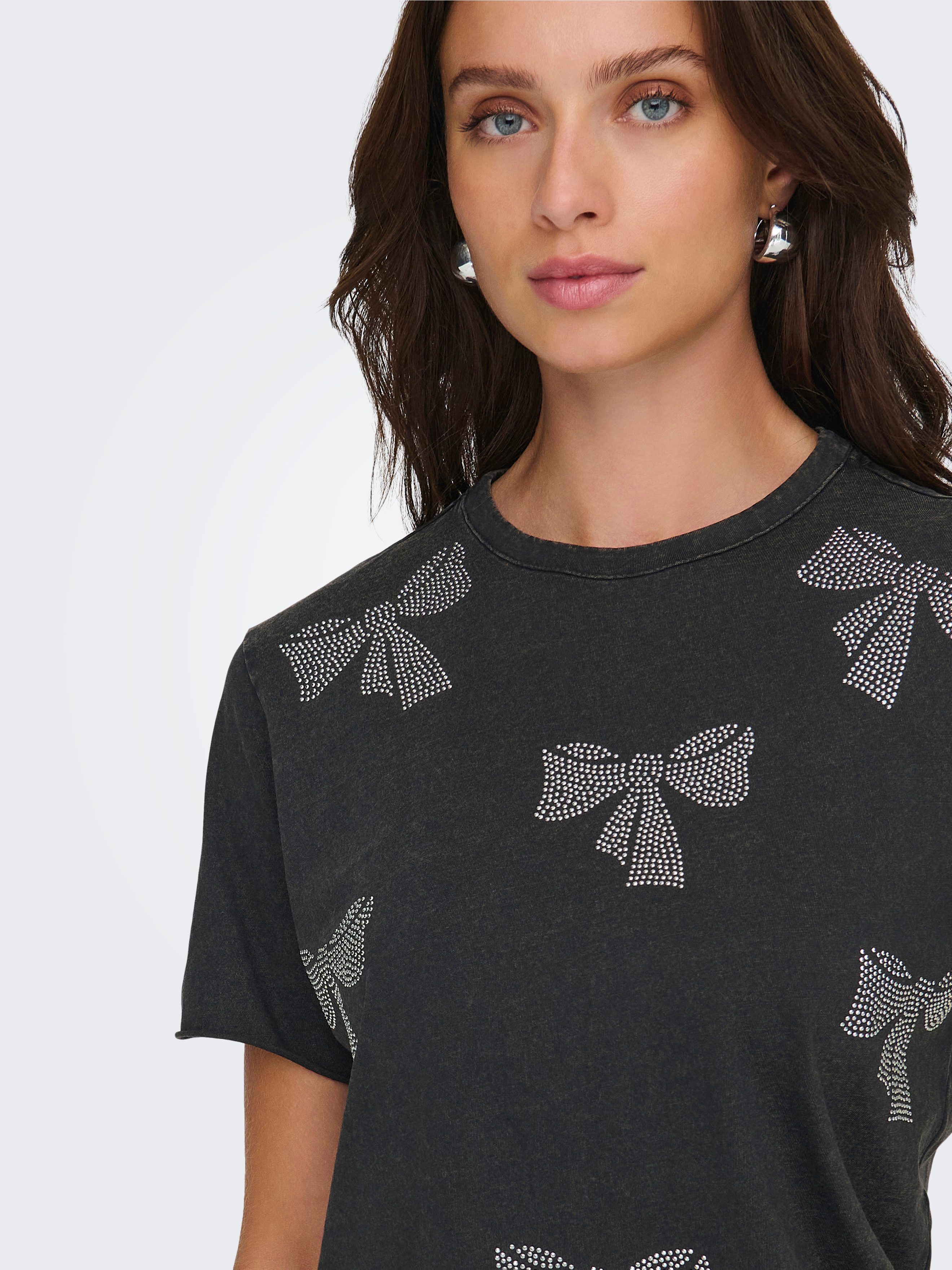 Only Shirt met korte mouwen ONLLUCY LIFE S/S O-NECK TOP CC JRS
