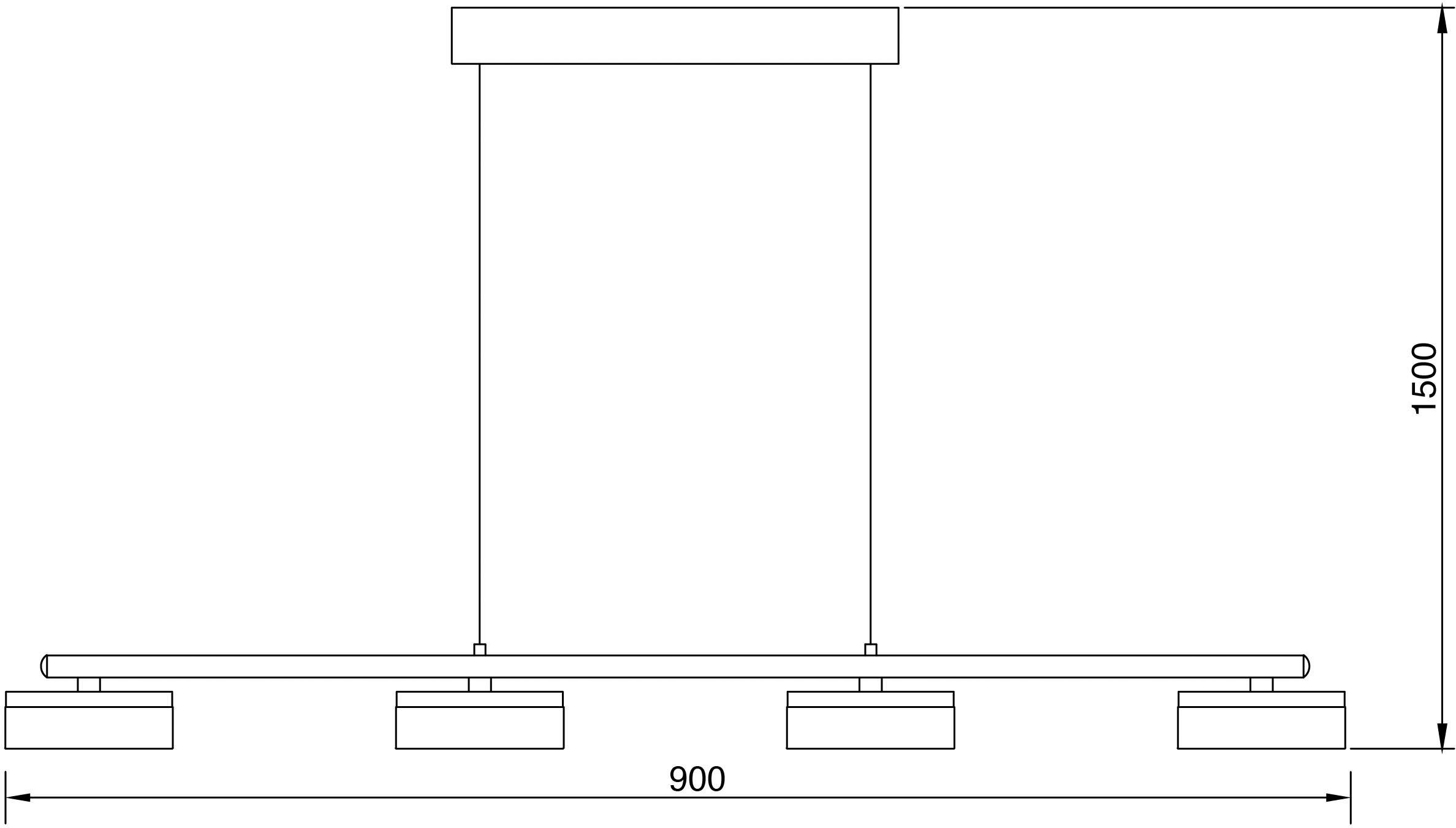 näve Led-hanglamp Cimo traploos dimbaar via wandschakelaar, lichtkleur warmwit, zwart (1 stuk)